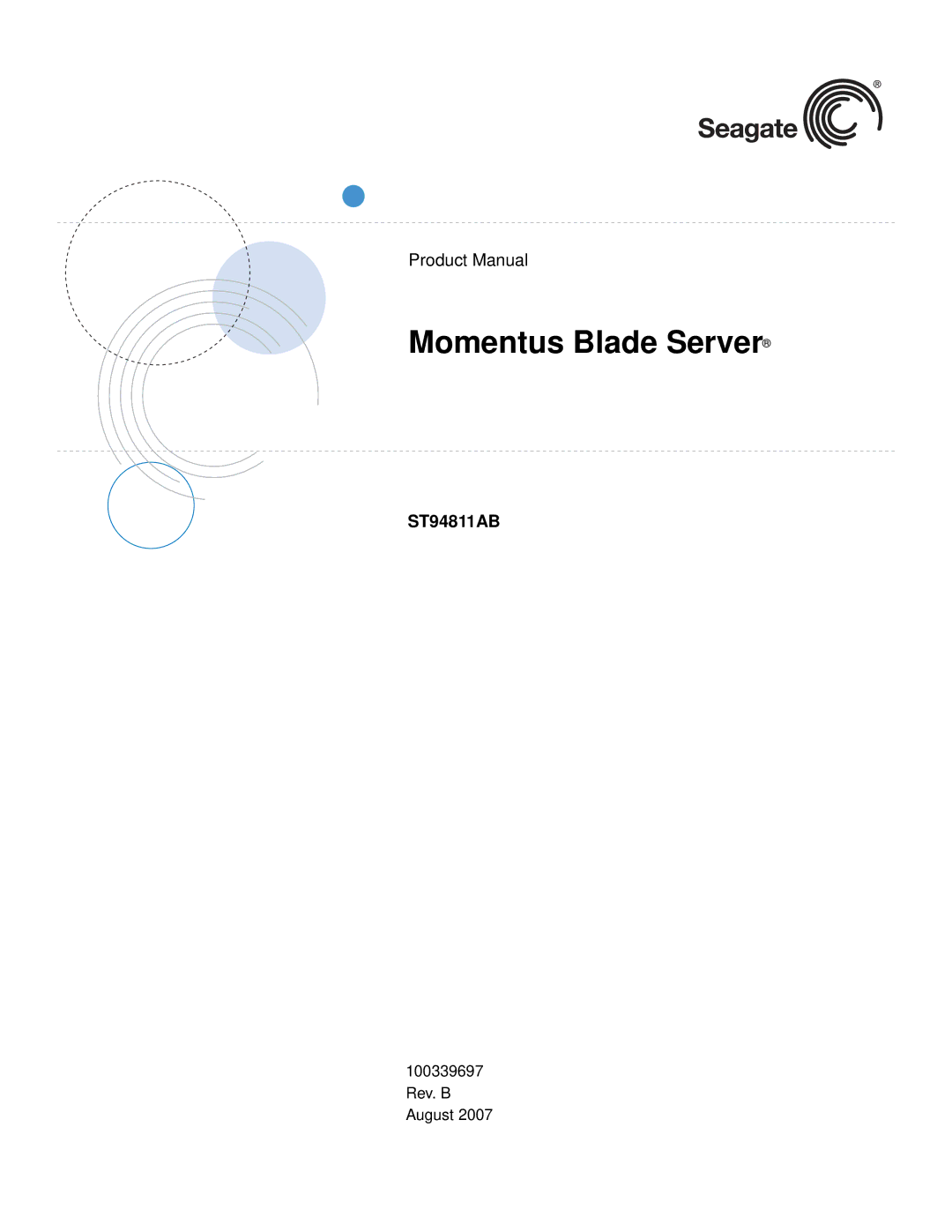 Seagate ST94811AB manual Momentus Blade Server 