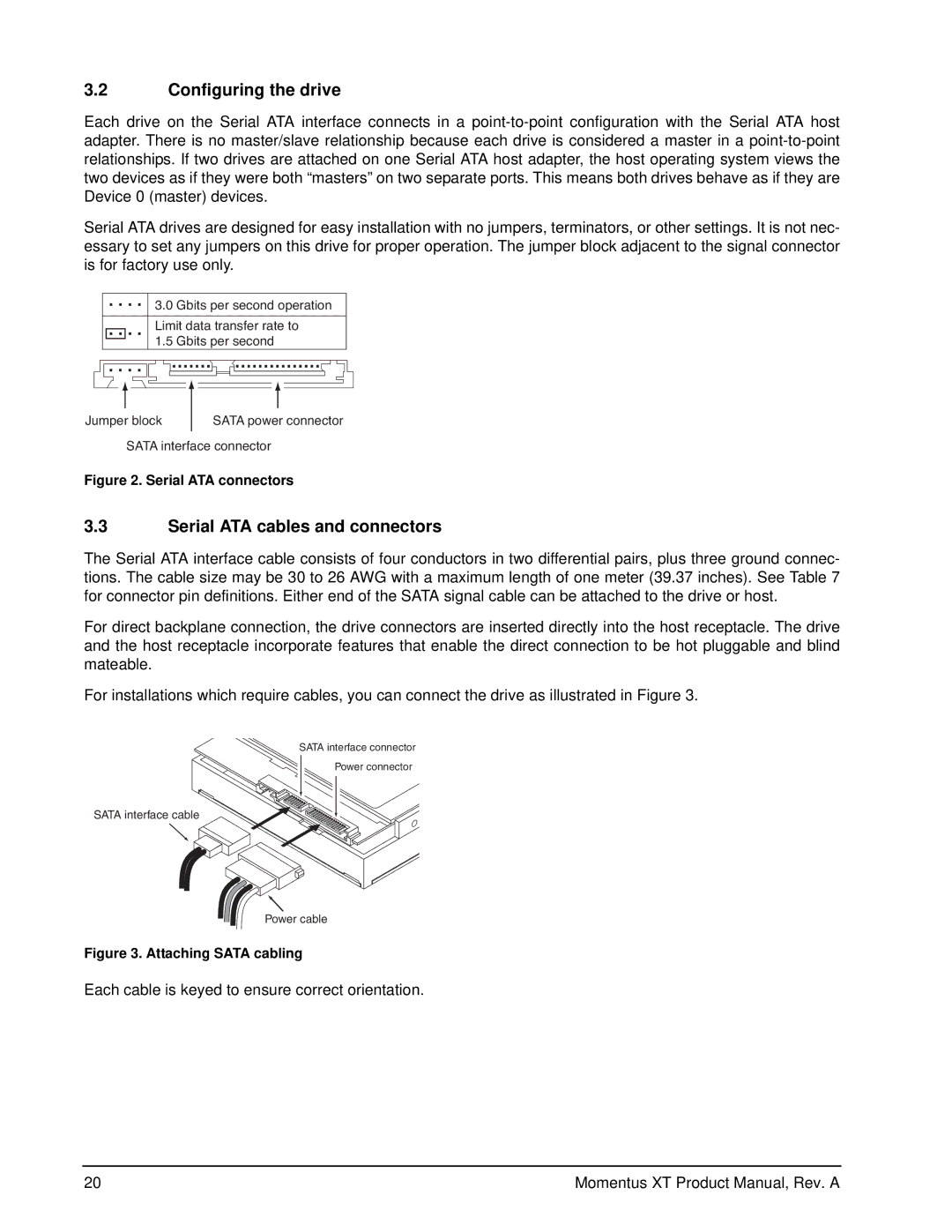 Seagate ST95005620AS manual Configuring the drive, Serial ATA cables and connectors 