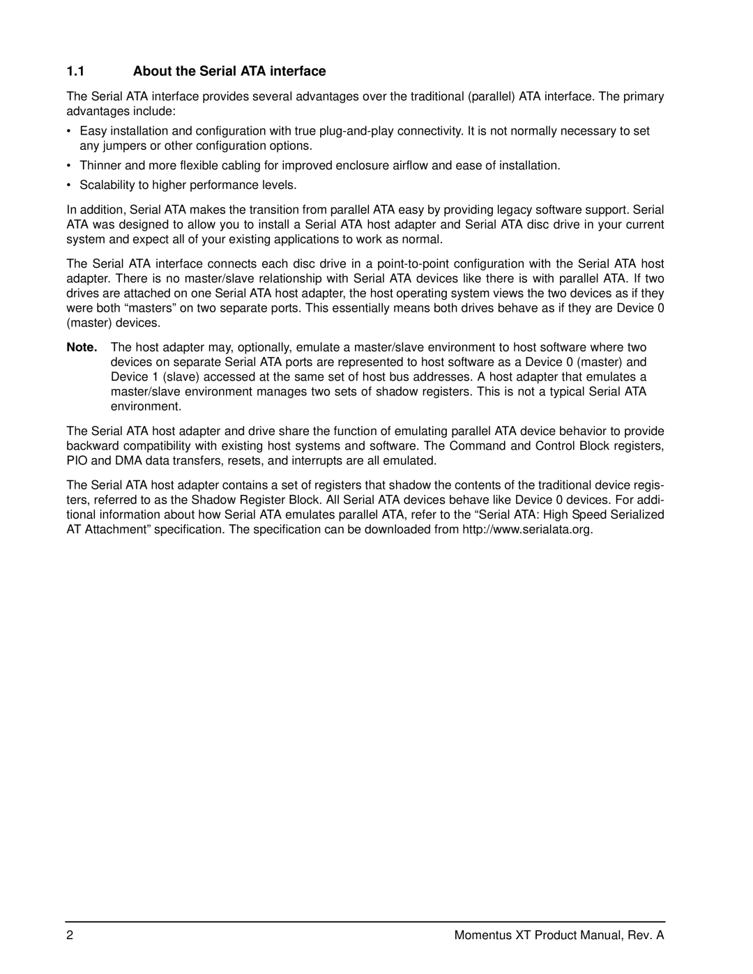 Seagate ST95005620AS manual About the Serial ATA interface 