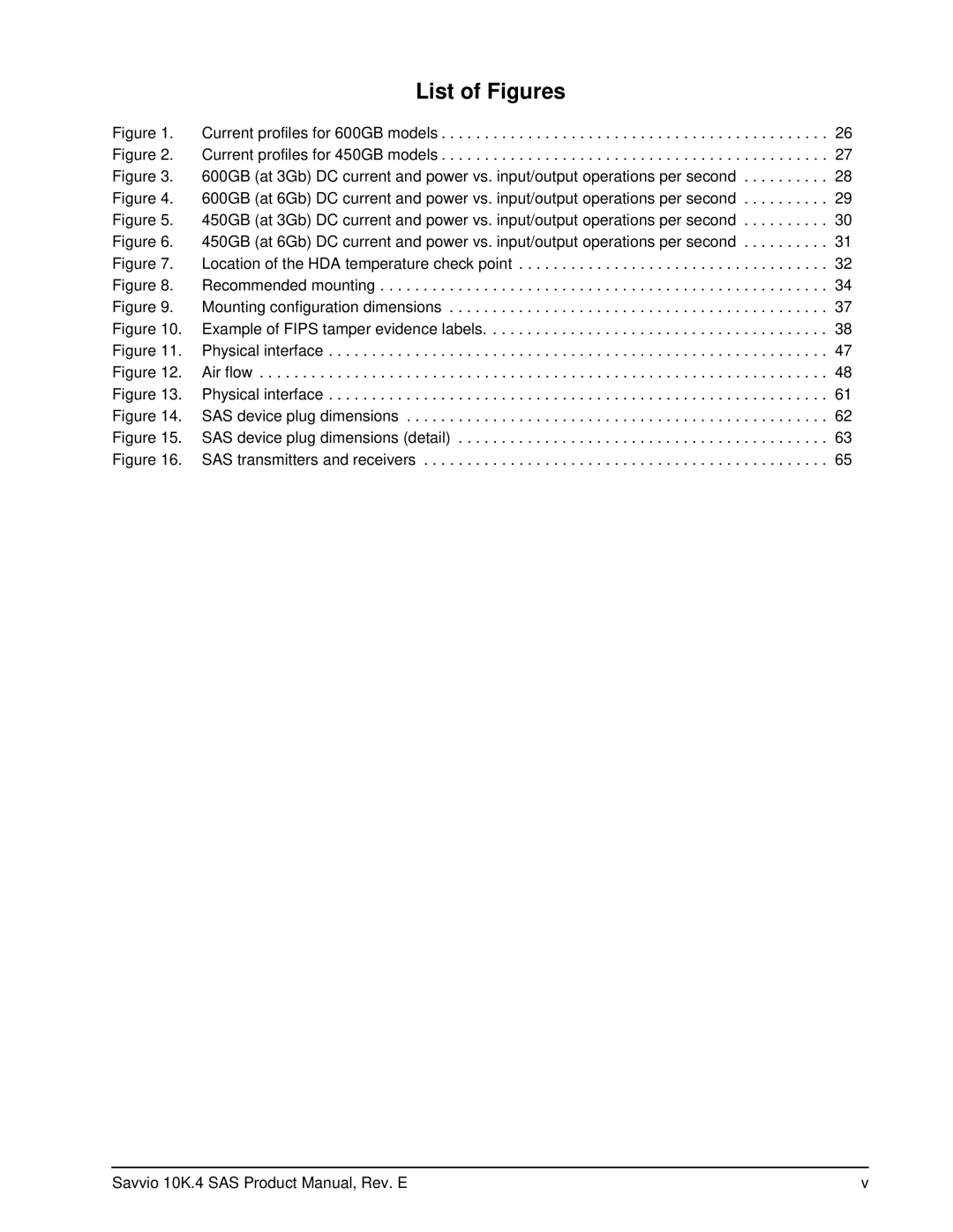 Seagate ST9600104SS, ST9600204SS, ST9600004SS, ST9450304SS, ST9450204SS, ST9450404SS manual List of Figures 