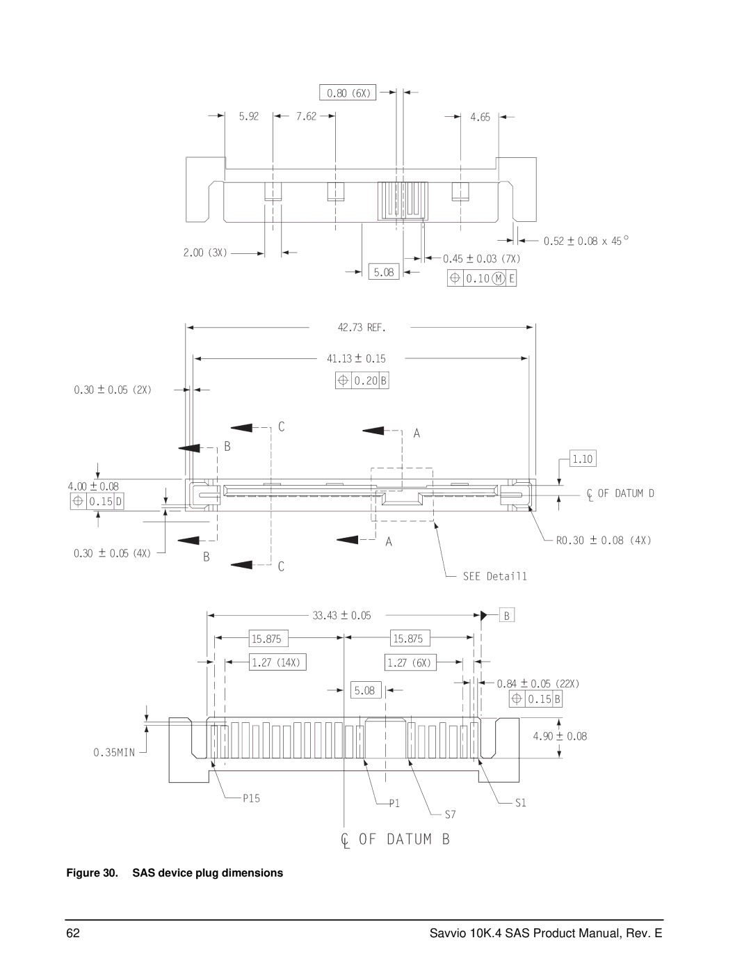 Seagate ST9450204SS, ST9600204SS, ST9600104SS, ST9600004SS, ST9450304SS, ST9450404SS manual Datum B 