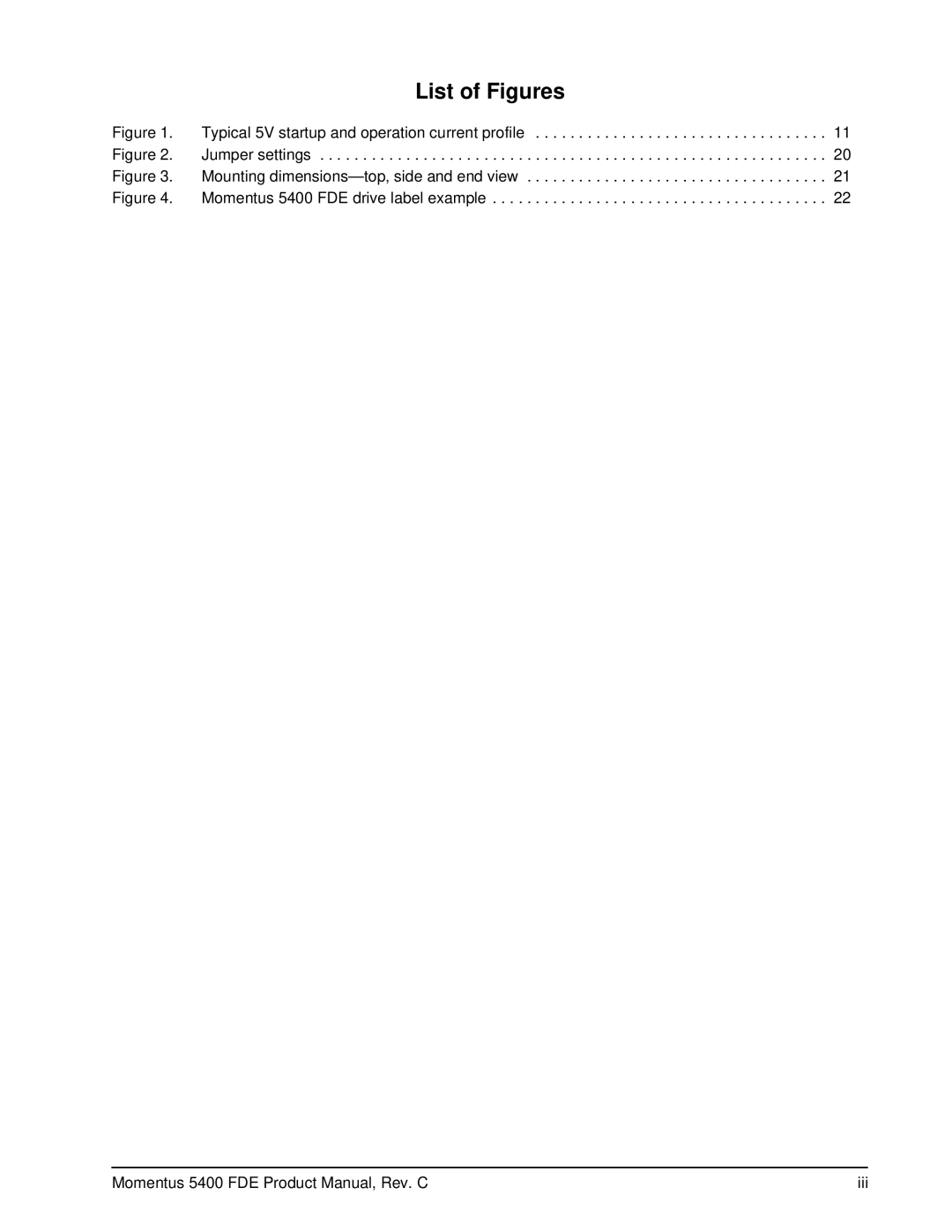 Seagate ST960814A, ST9100826A, ST980821A, ST9120826A, ST940811A manual List of Figures 