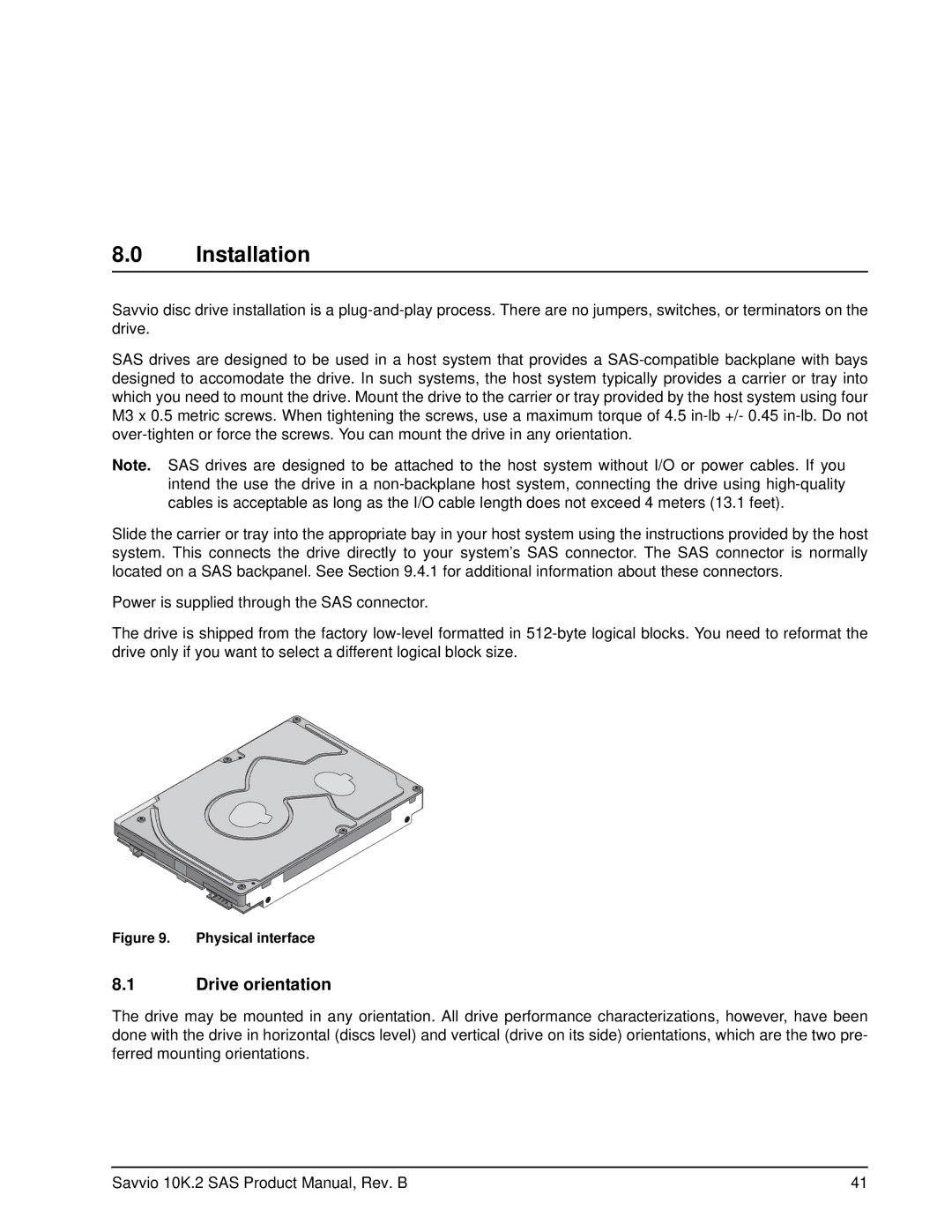 Seagate ST9146802SS, ST973402SS manual Installation, Drive orientation 