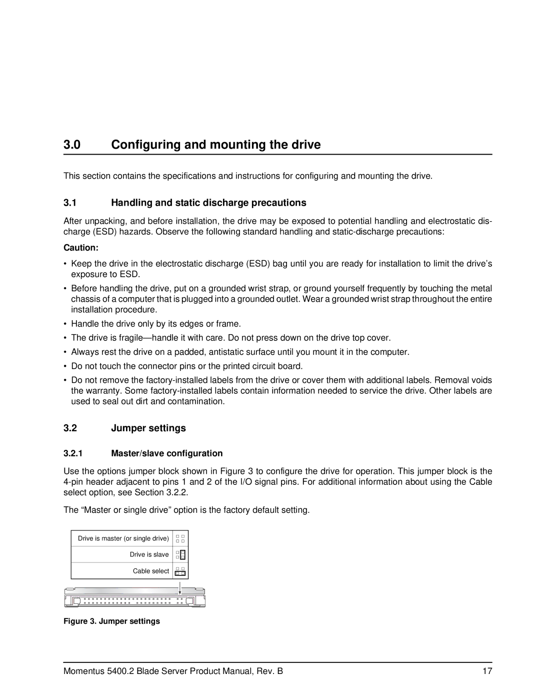 Seagate ST9100823AB manual Configuring and mounting the drive, Handling and static discharge precautions, Jumper settings 