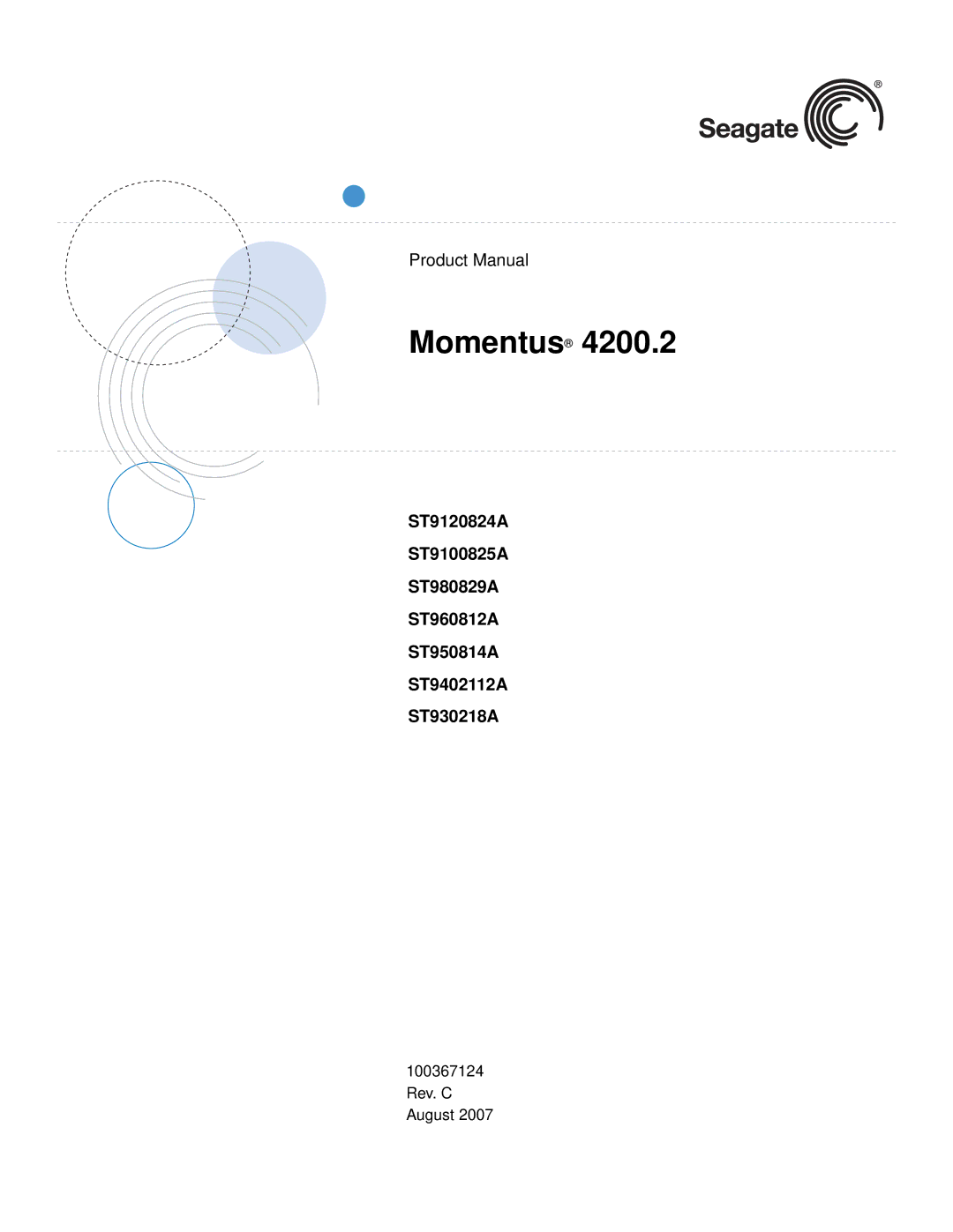 Seagate ST960812A, ST980829A, ST950814A, ST9402112A, ST930218A, ST9120824A, ST9100825A manual Momentus 