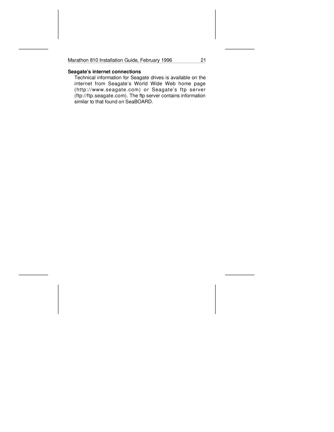 Seagate ST9816AG manual Seagate’s internet connections 