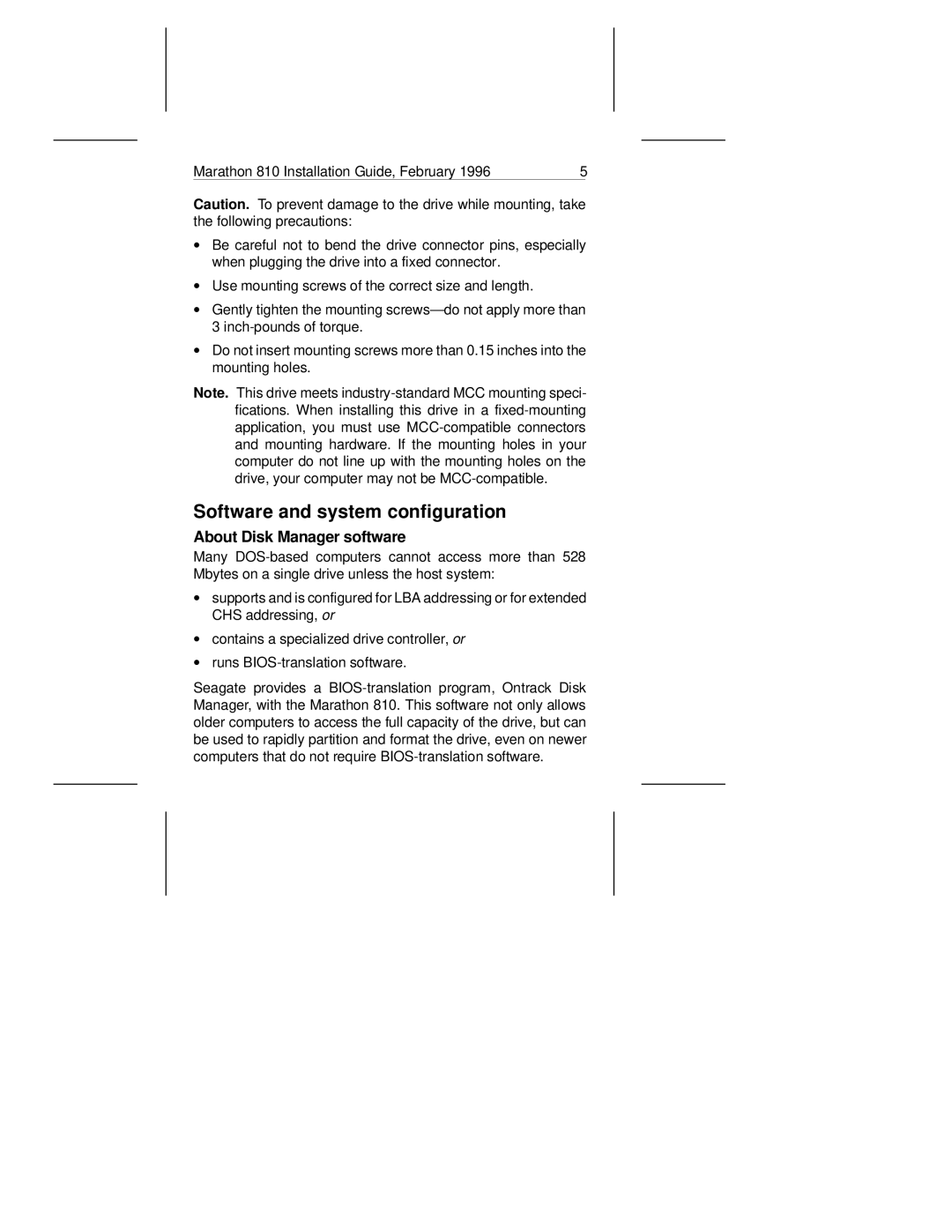 Seagate ST9816AG manual Software and system configuration, About Disk Manager software 