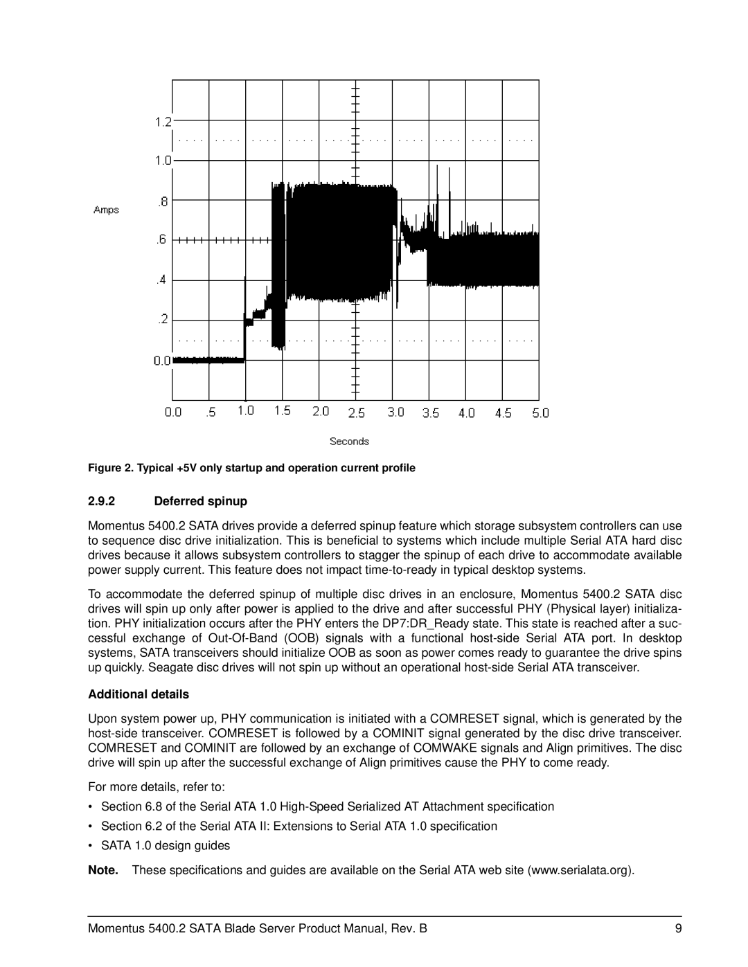 Seagate ST98823SB, ST96812SB, ST94813SB, ST9120821SB, ST9100824SB manual Deferred spinup, Additional details 