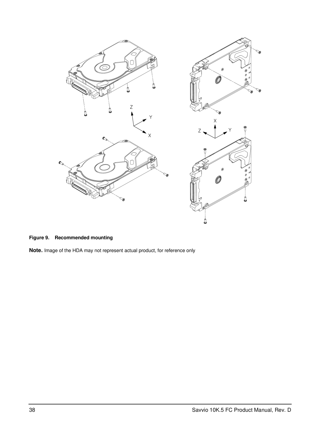 Seagate ST9900805FC, ST9600205FC, ST9450405FC, ST9300605FC manual Recommended mounting 