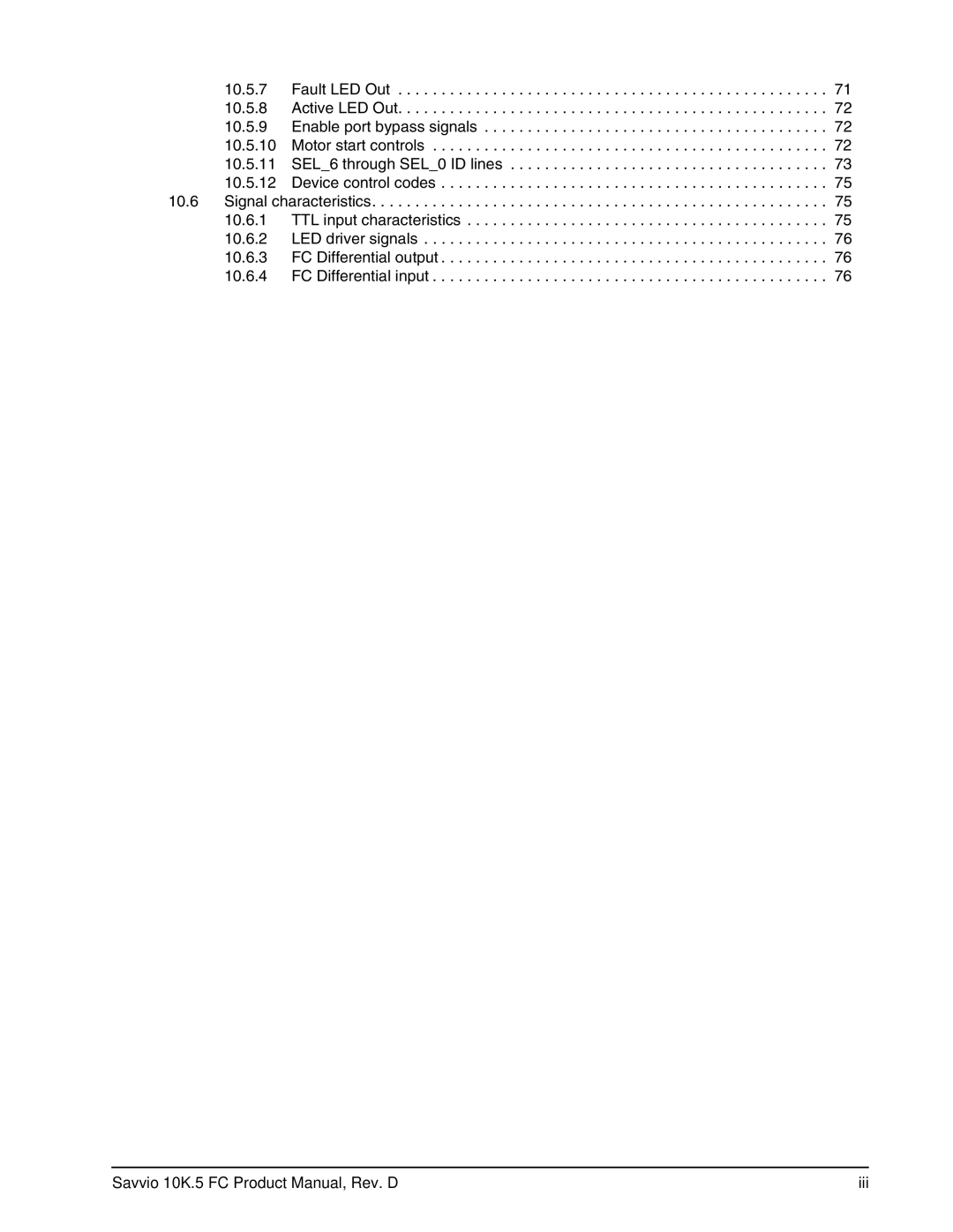 Seagate ST9600205FC, ST9900805FC, ST9450405FC, ST9300605FC manual Savvio 10K.5 FC Product Manual, Rev. D Iii 