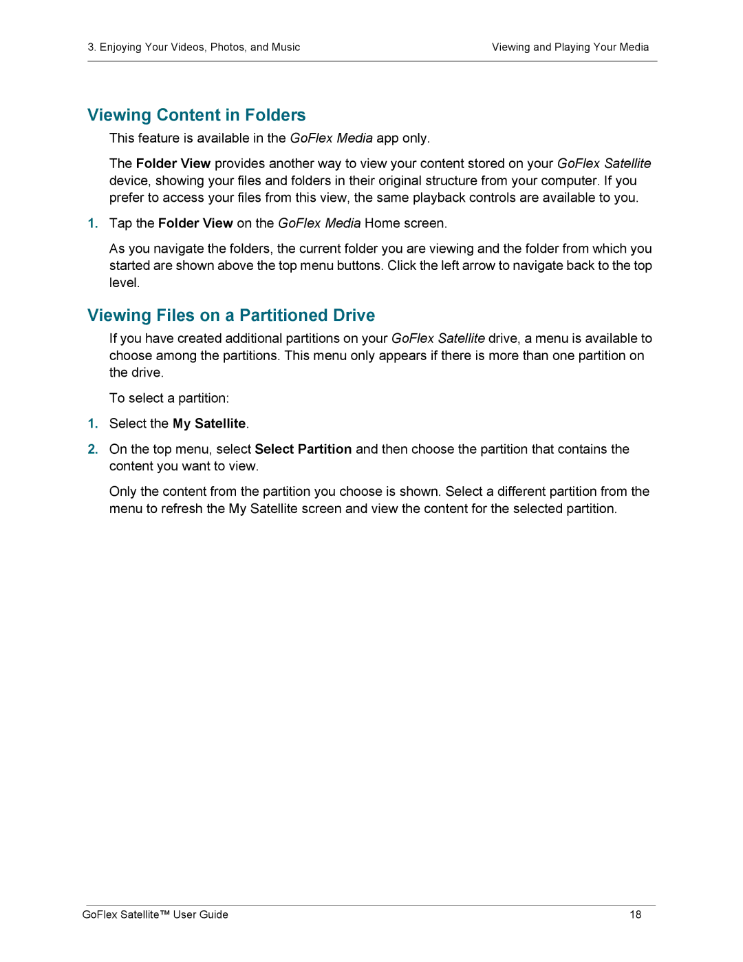 Seagate STBF500101 manual Viewing Content in Folders, Viewing Files on a Partitioned Drive 