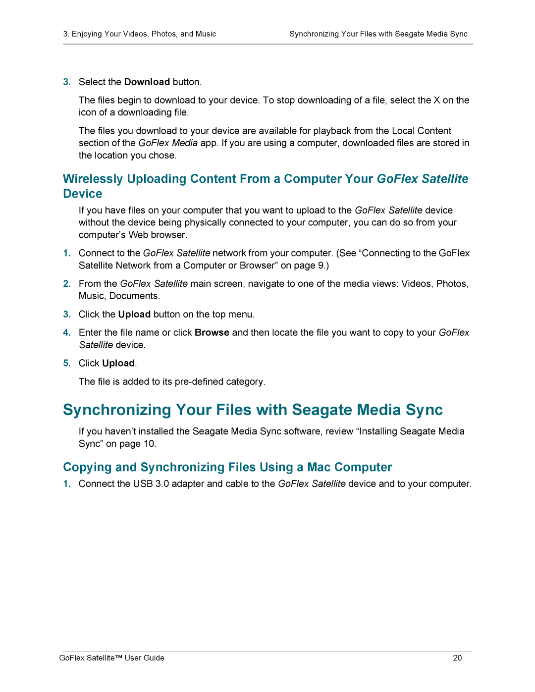 Seagate STBF500101 Synchronizing Your Files with Seagate Media Sync, Copying and Synchronizing Files Using a Mac Computer 