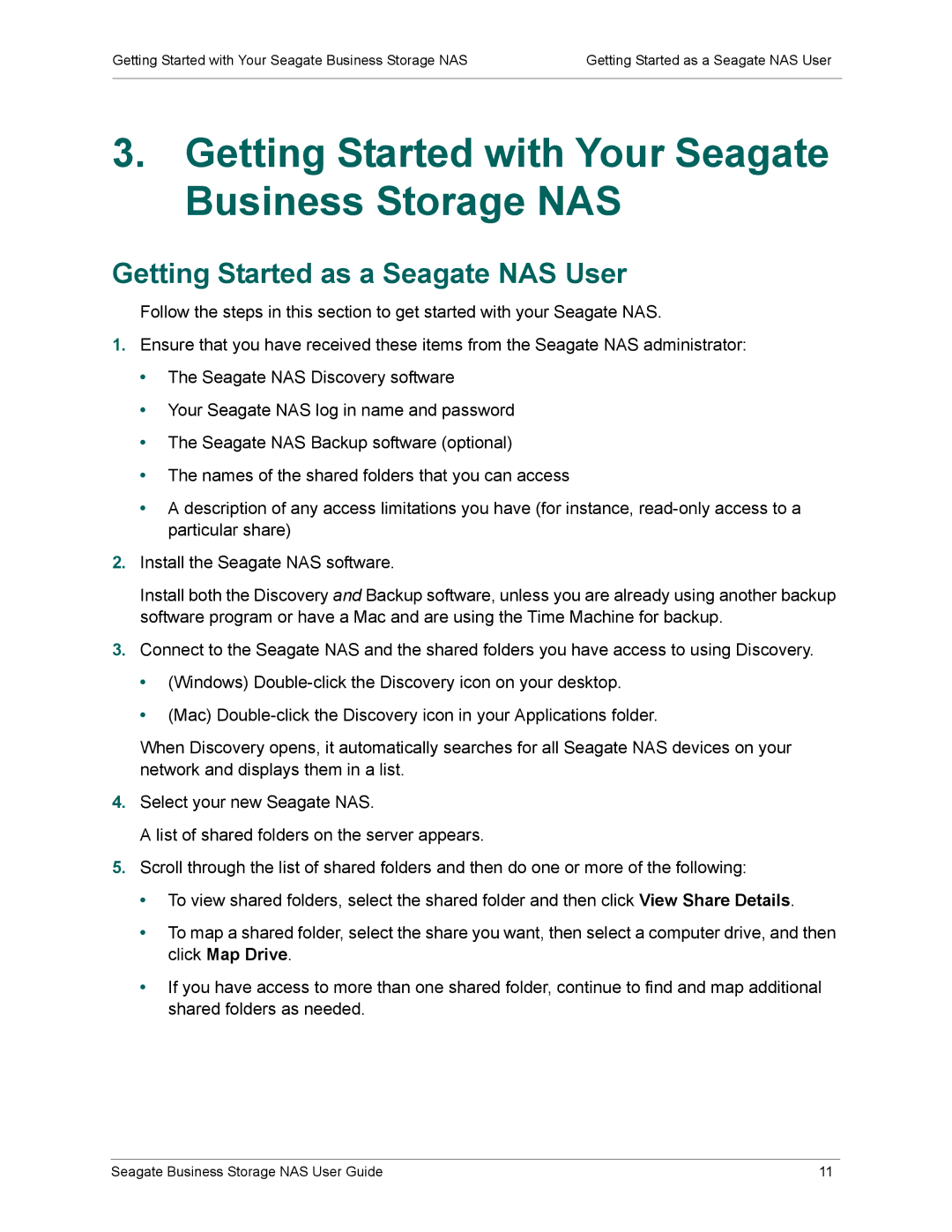 Seagate STBM4000100, STBP100 Getting Started with Your Seagate Business Storage NAS, Getting Started as a Seagate NAS User 