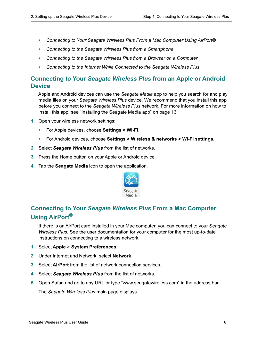 Seagate STCK1000100 manual Select Apple System Preferences 