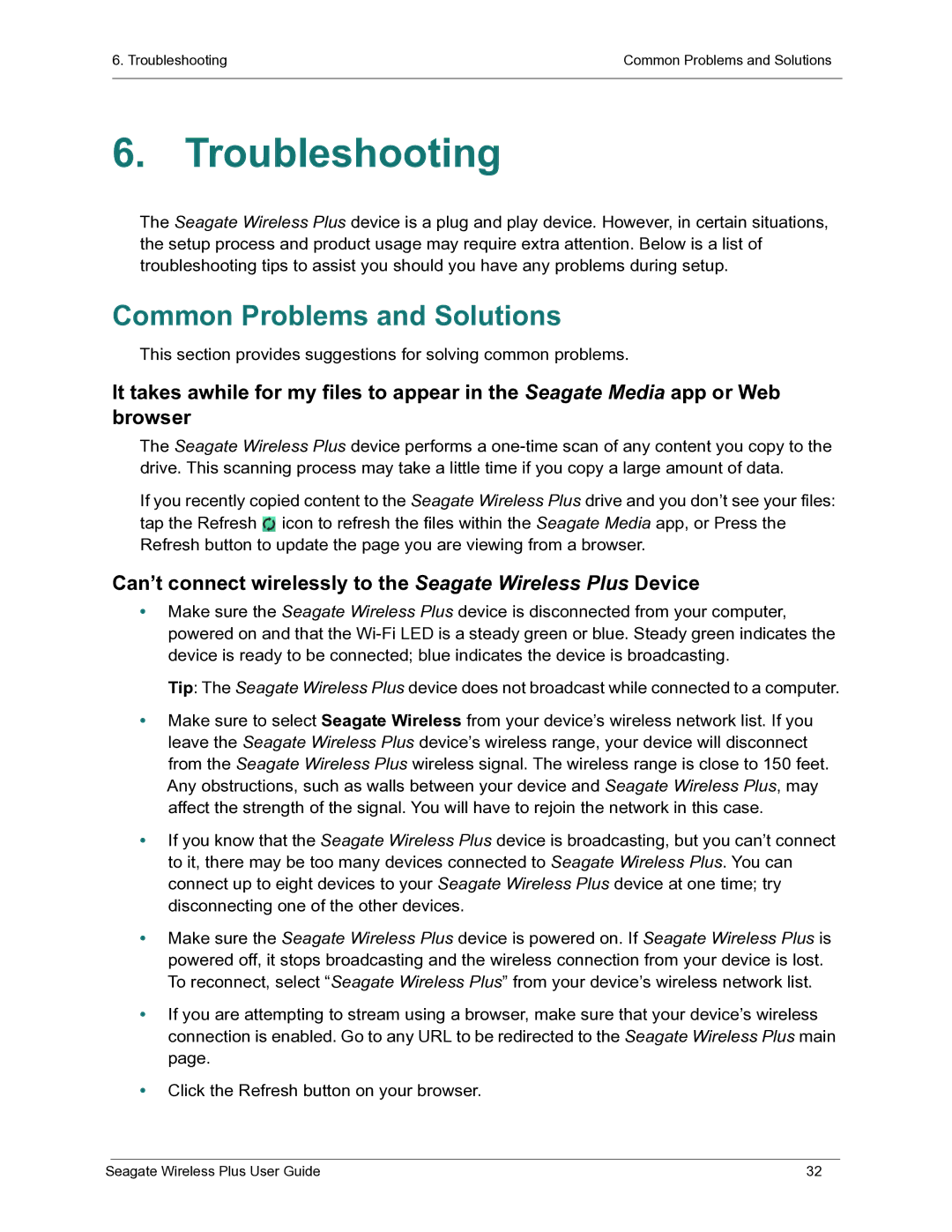 Seagate STCK1000100 manual Troubleshooting, Common Problems and Solutions 