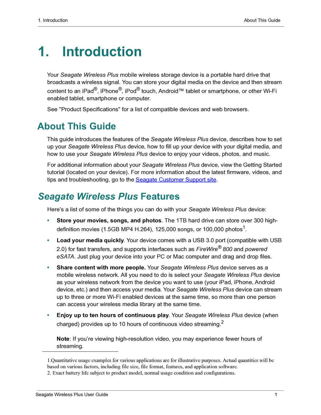 Seagate STCK1000100 manual Introduction, About This Guide 