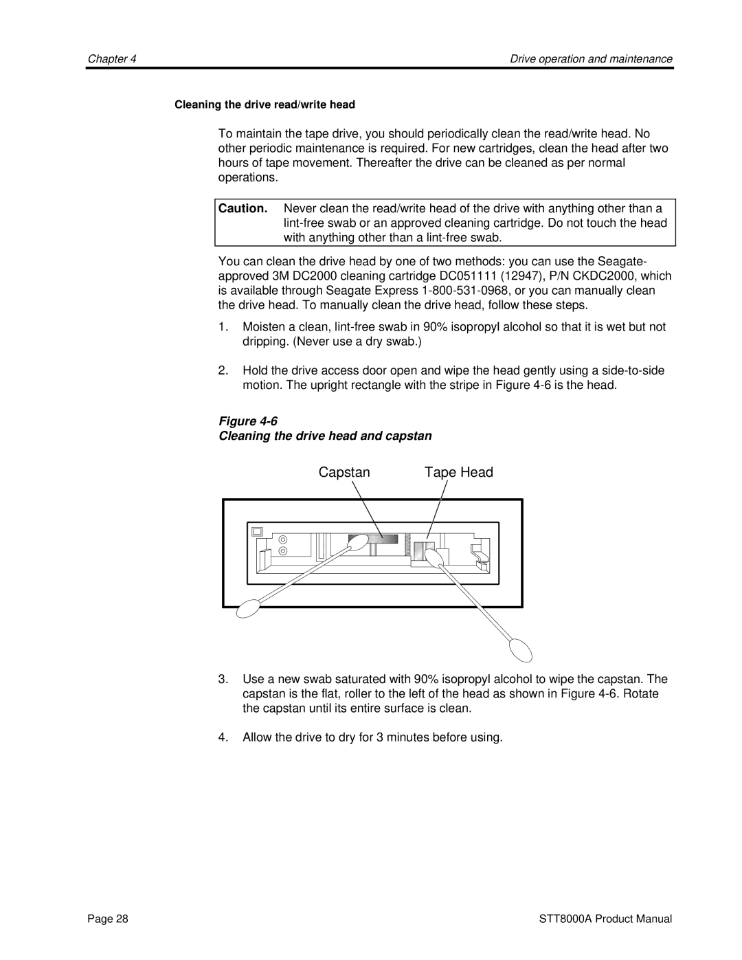 Seagate STT8000A manual Capstan Tape Head 