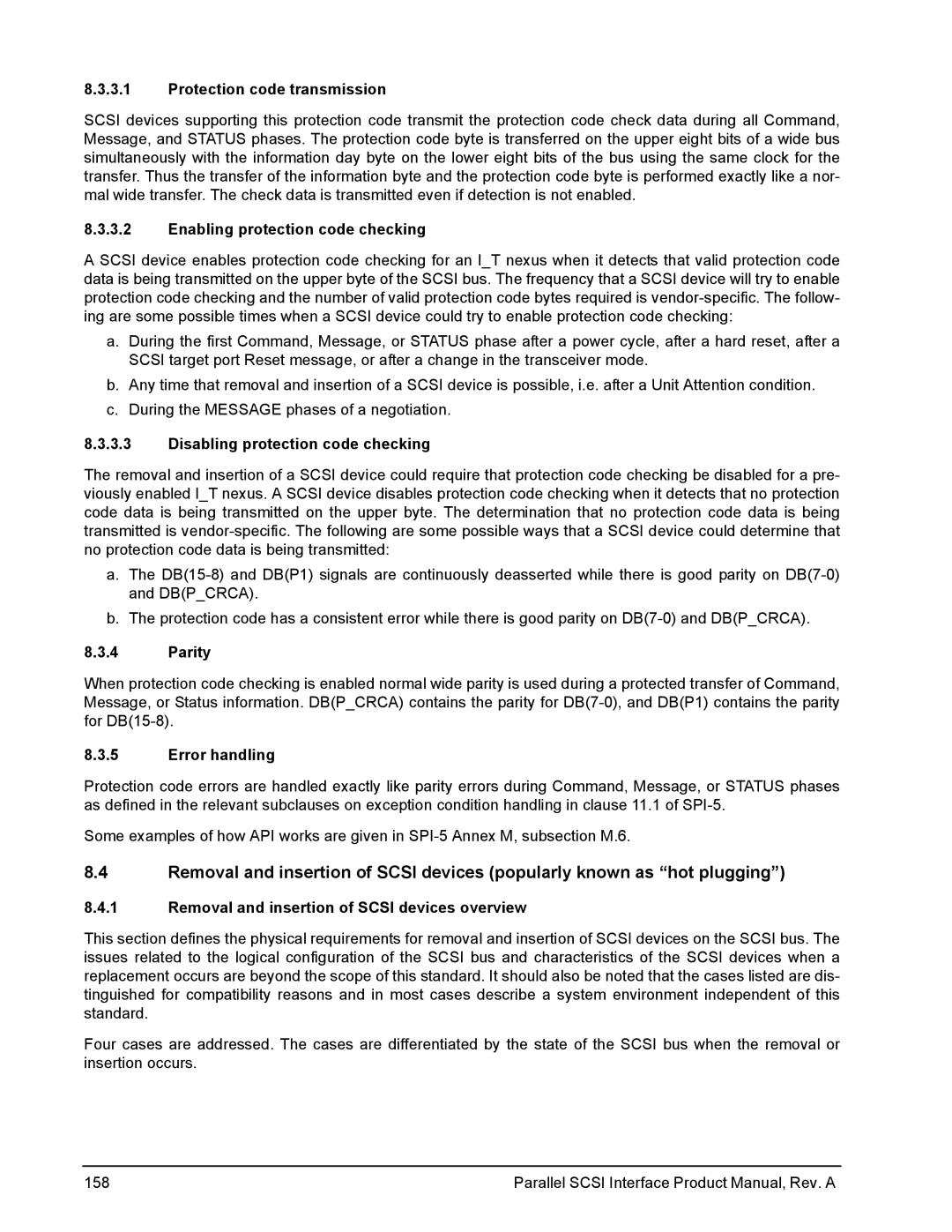 Seagate Ultra 320 Protection code transmission, Enabling protection code checking, Disabling protection code checking 