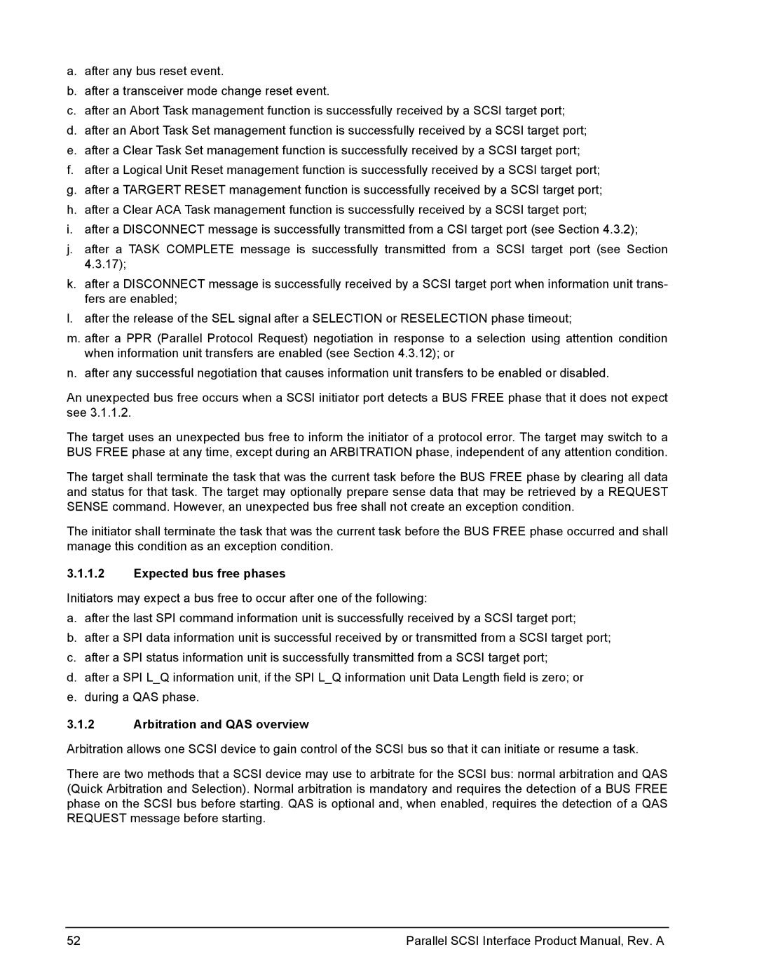 Seagate Ultra 320, Ultra 160 manual Expected bus free phases, Arbitration and QAS overview 