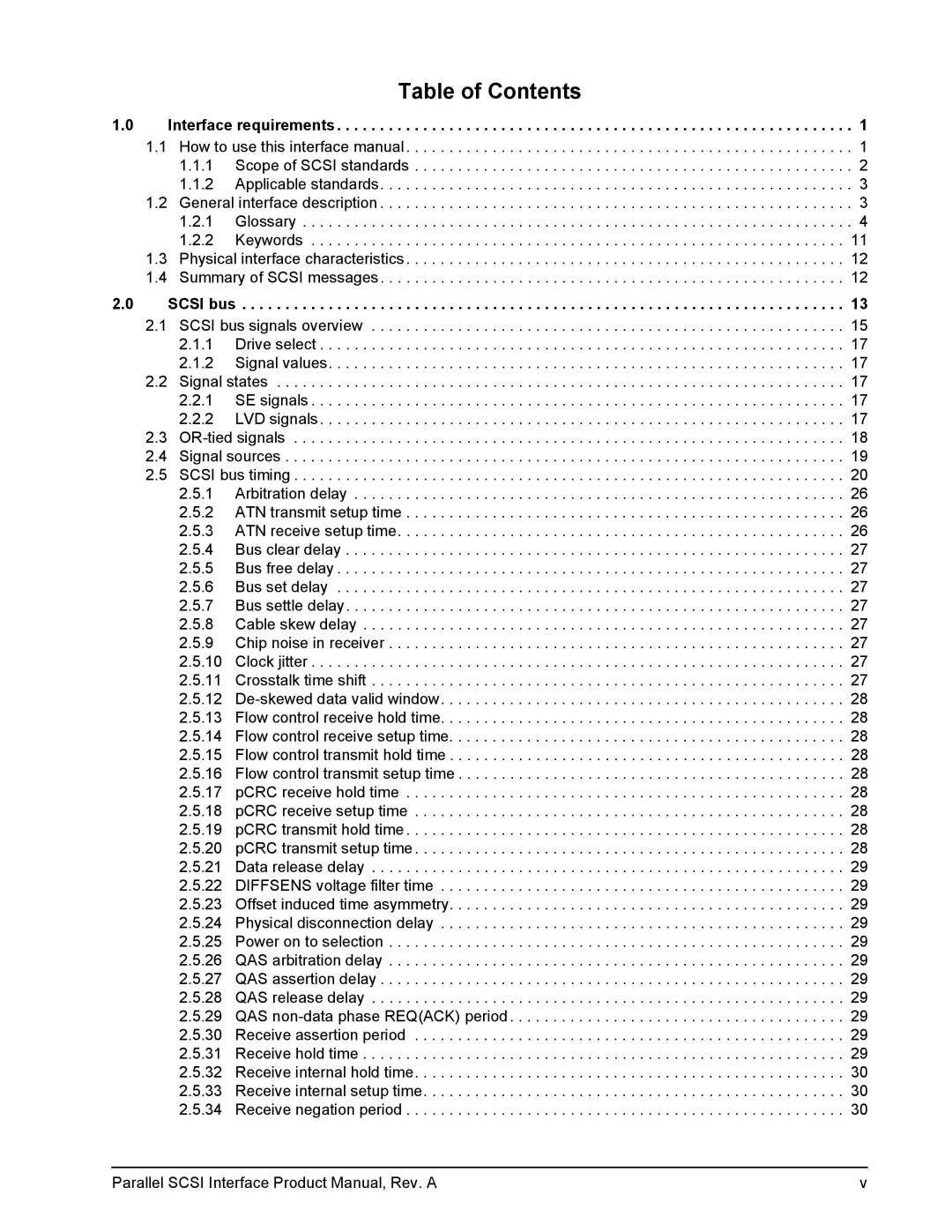 Seagate Ultra 160, Ultra 320 manual Table of Contents 