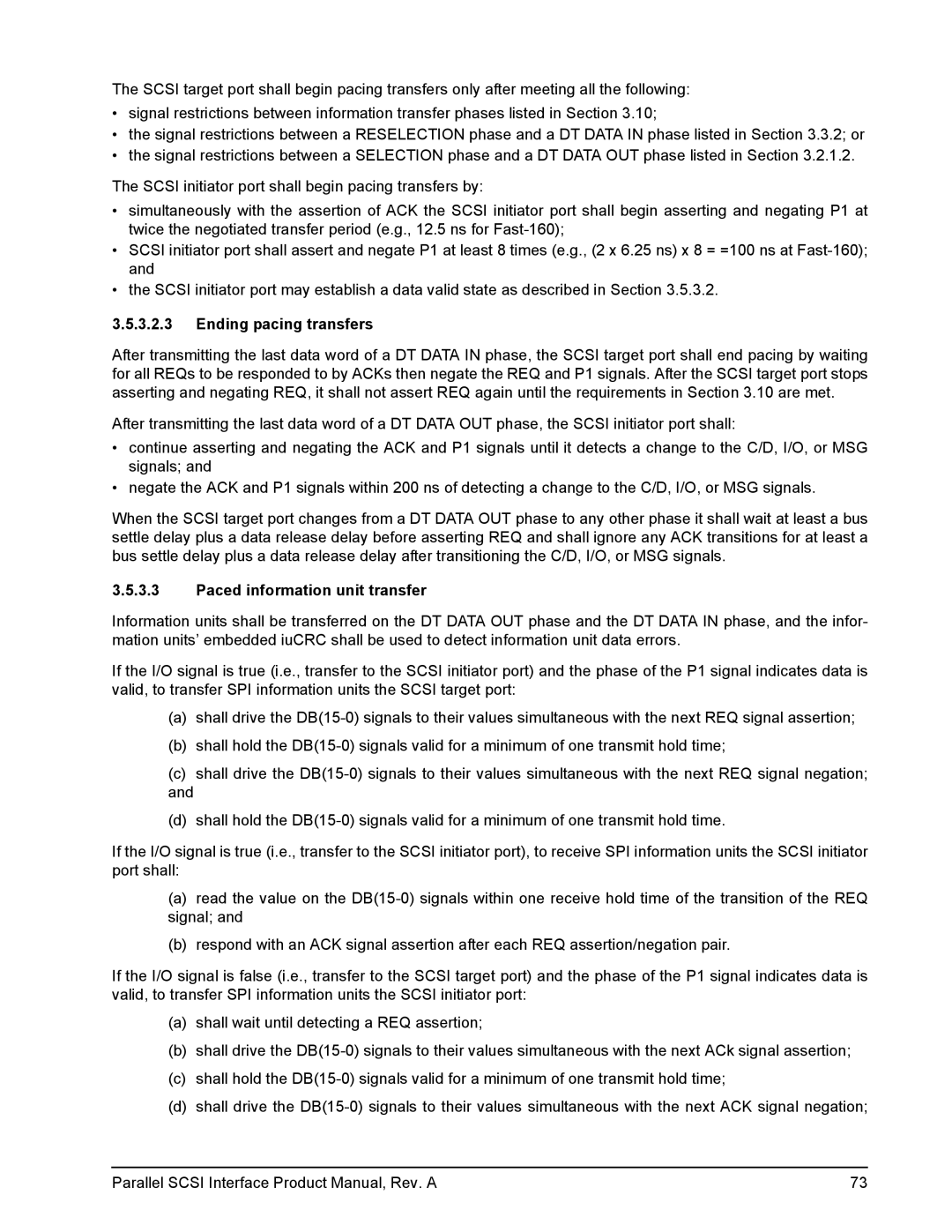 Seagate Ultra 160, Ultra 320 manual Ending pacing transfers, Paced information unit transfer 