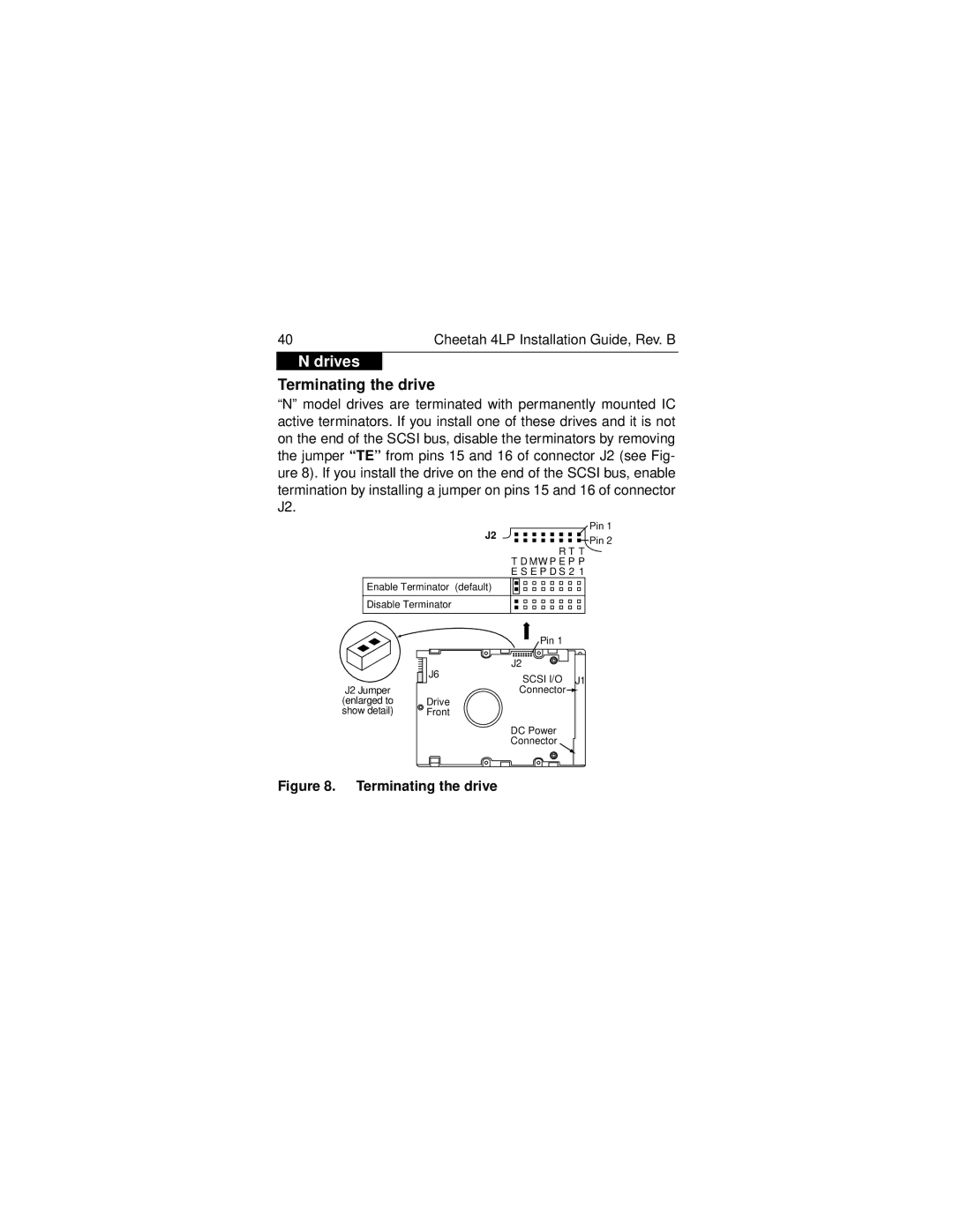 Seagate ST34501DC, ST34501WD, ST34501WC, ST34501N manual Terminating the drive 