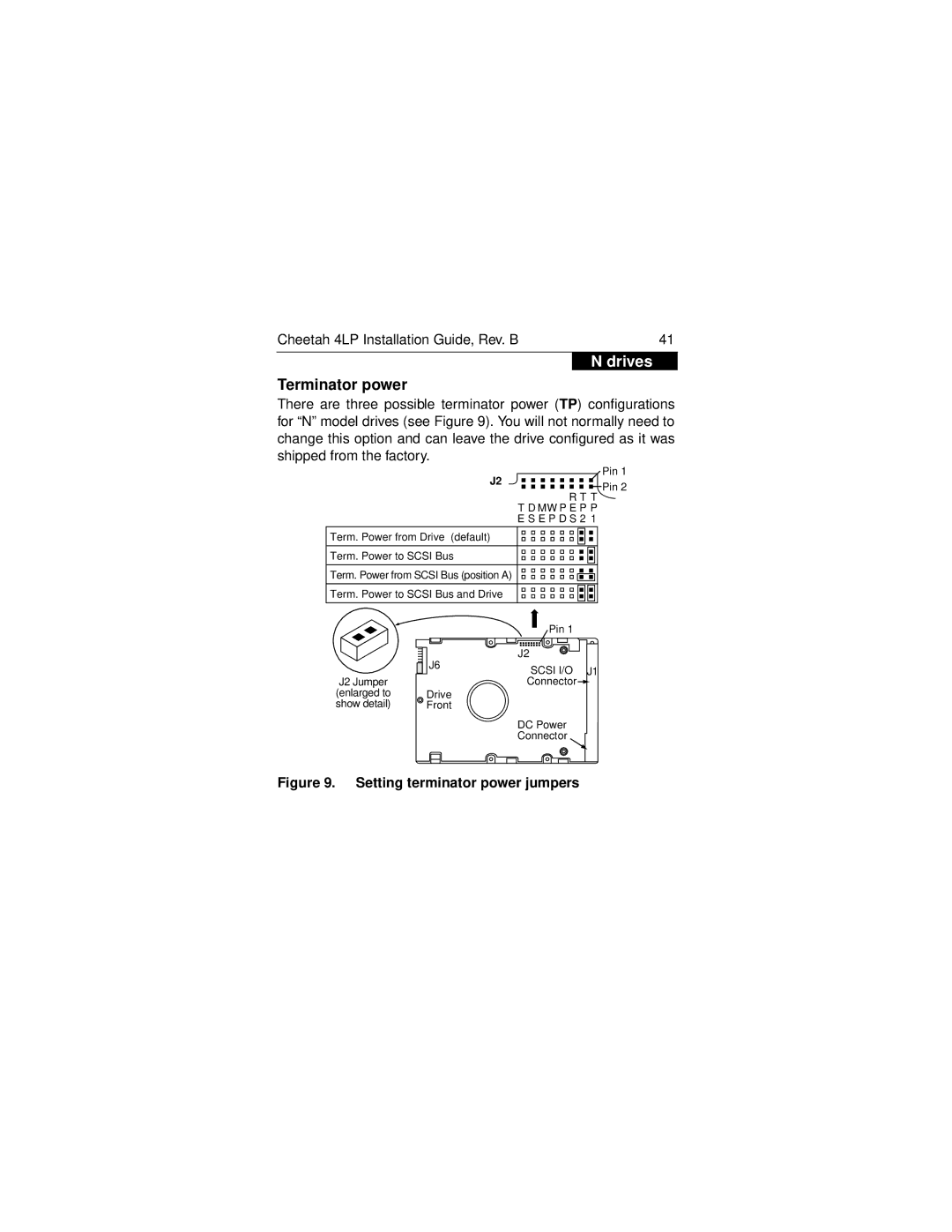 Seagate ST34501WC, ST34501WD, ST34501DC, ST34501N manual Setting terminator power jumpers 