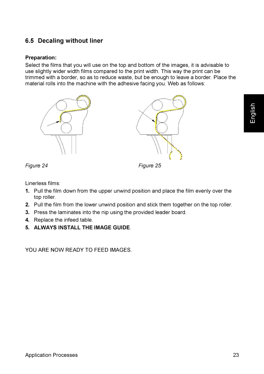 SEAL 44/62 user manual Decaling without liner 