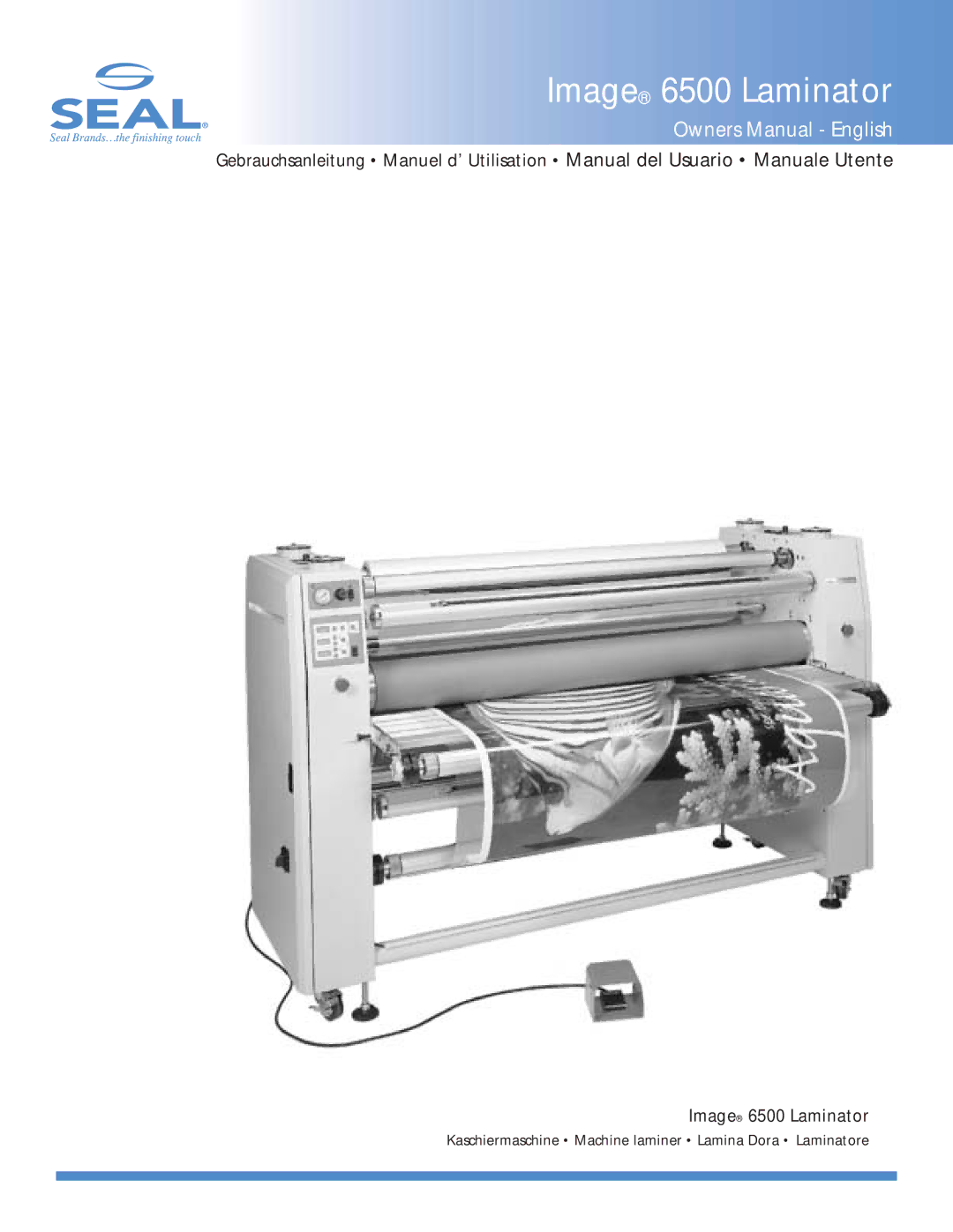 SEAL owner manual Image 6500 Laminator 