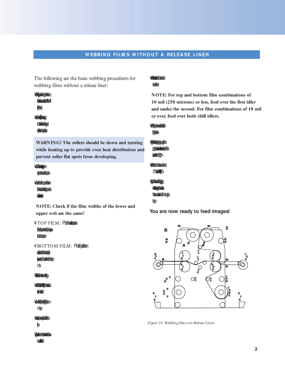 SEAL 6500 owner manual You are now ready to feed images, B B I N G F I L M S W I T H O U T a R E L E a S E L I N E R 