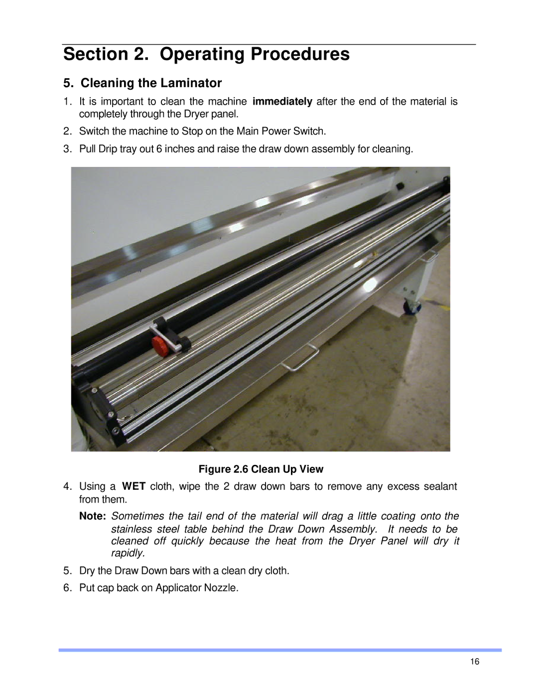 SEAL AS-1600 operation manual Cleaning the Laminator, Clean Up View 