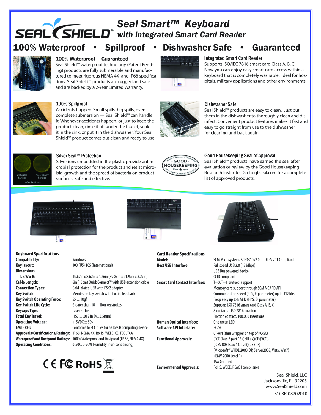 Seal Shield S103R warranty 100% Waterproof Spillproof Dishwasher Safe Guaranteed, Seal Smart Keyboard 