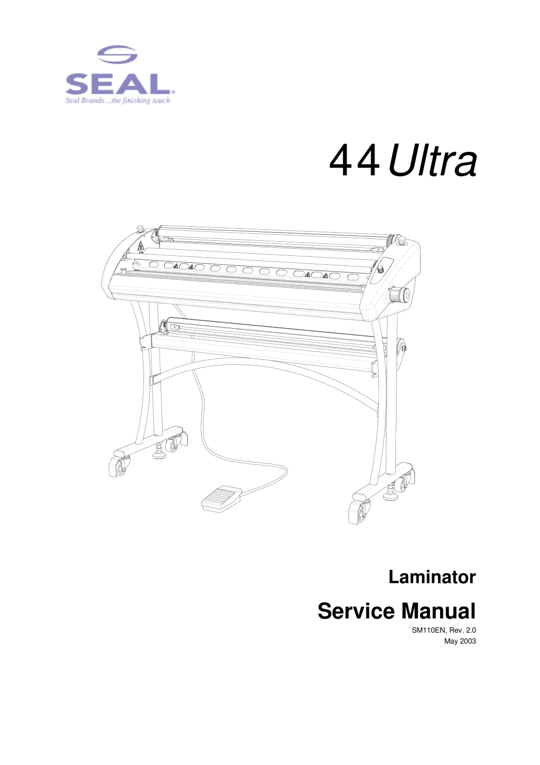 SEAL 44Ultra Laminator, SM110EN service manual 