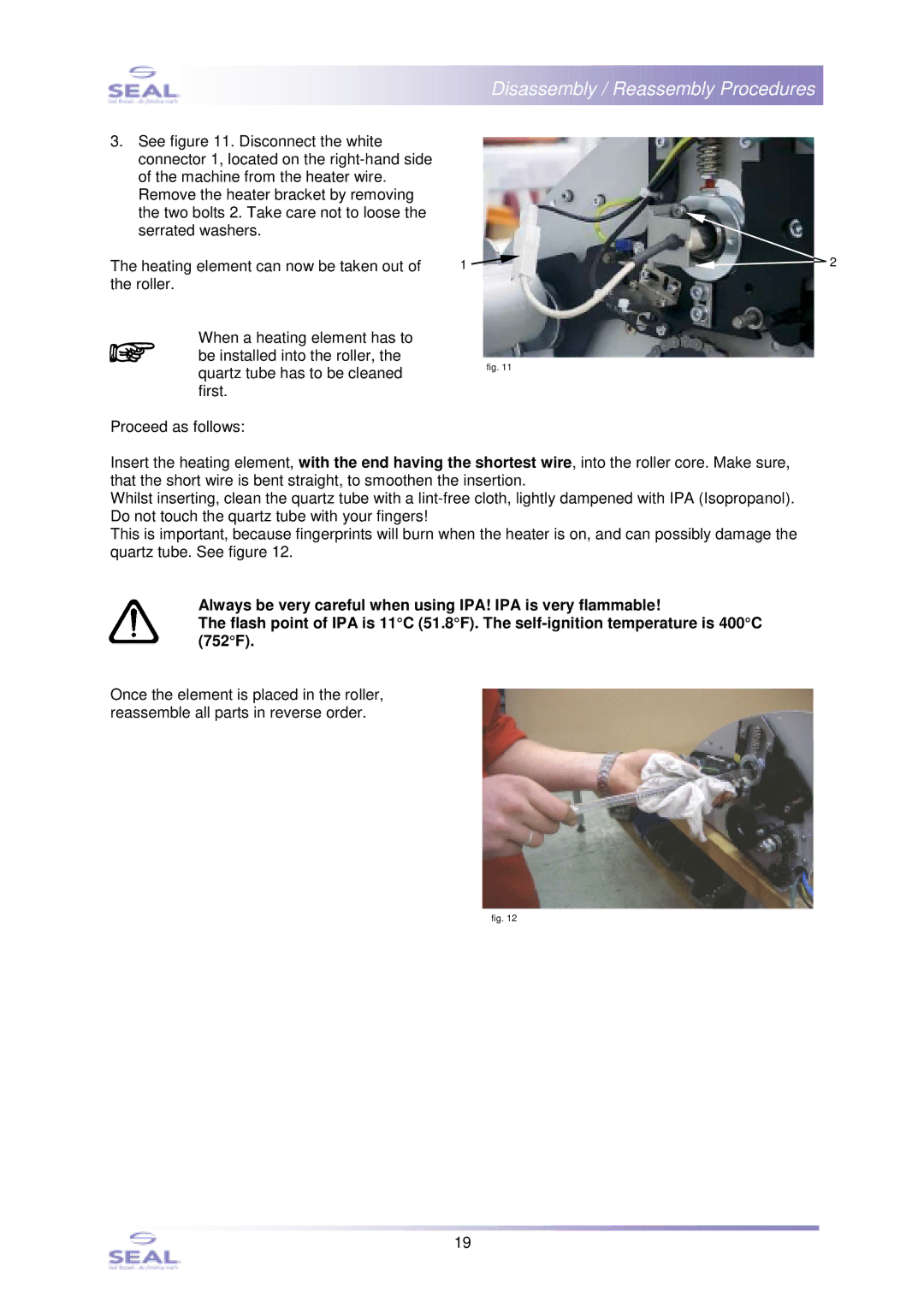 SEAL SM110EN, 44Ultra Laminator service manual 