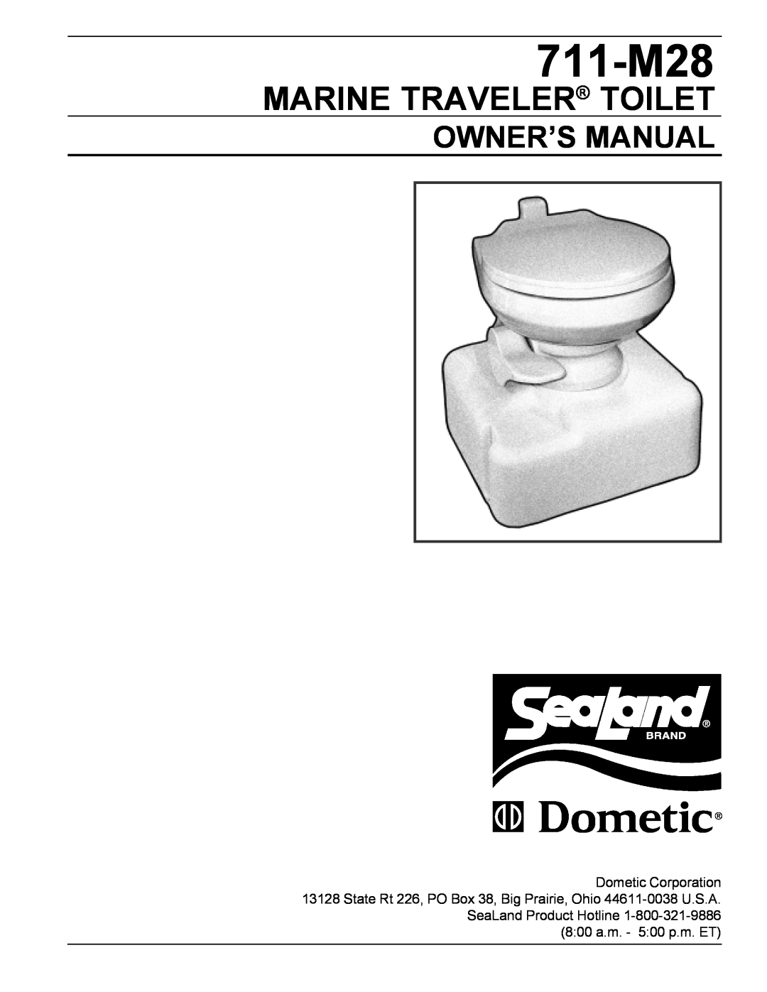 SeaLand 711-M28 owner manual Marine Traveler Toilet 
