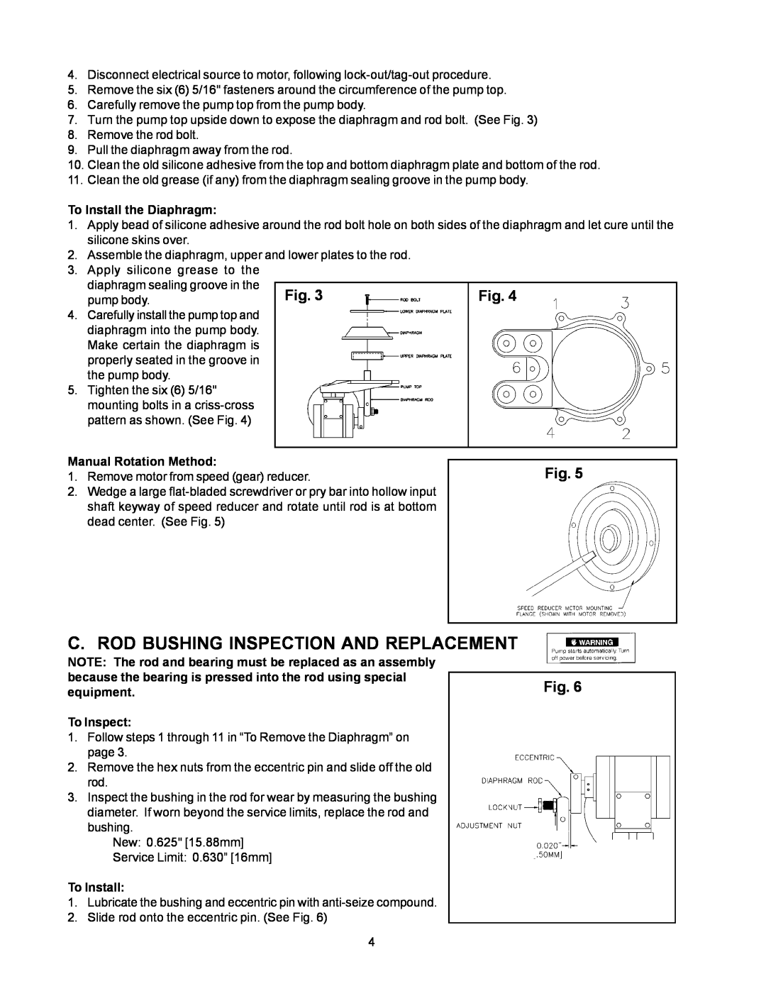 SeaLand Vacuum Pump owner manual C. Rod Bushing Inspection And Replacement 