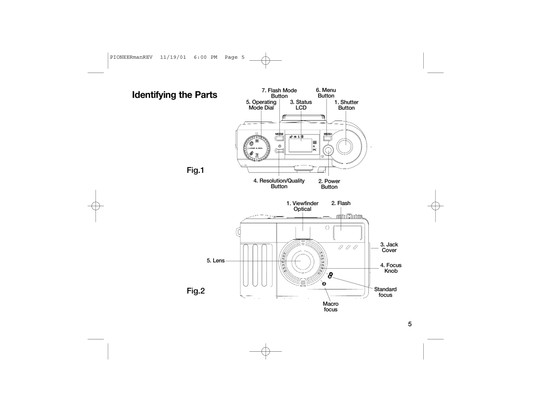 Sealife DC200, DC100 manual Identifying the Parts 