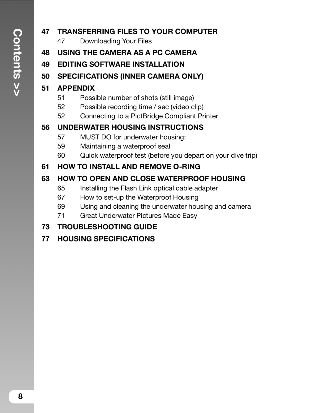 Sealife DC800 manual Transferring Files to Your Computer 