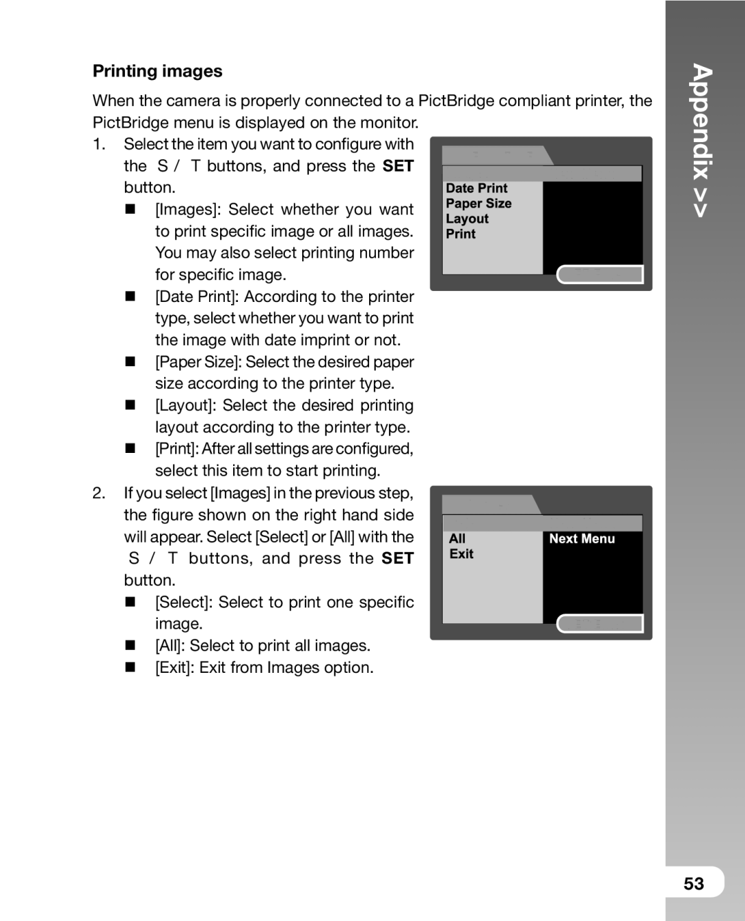 Sealife DC800 manual Printing images 