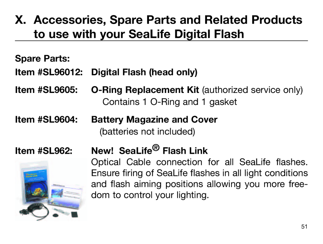 Sealife DIGITAL FLASH manual 