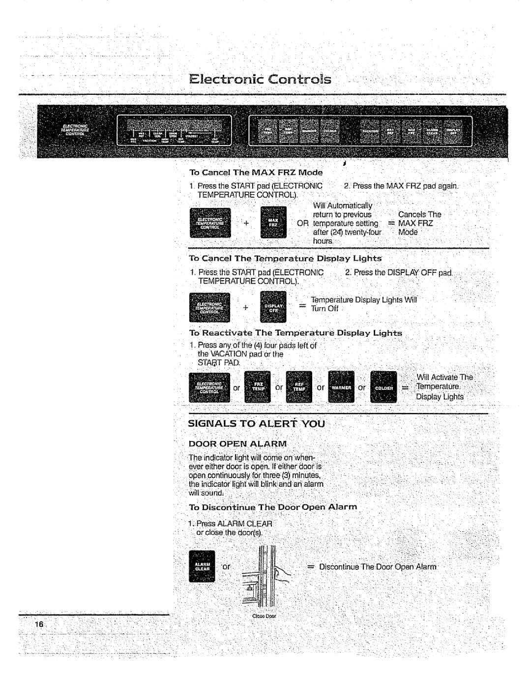Sears 10062603 manual Signals, TO ALERi-YO J 