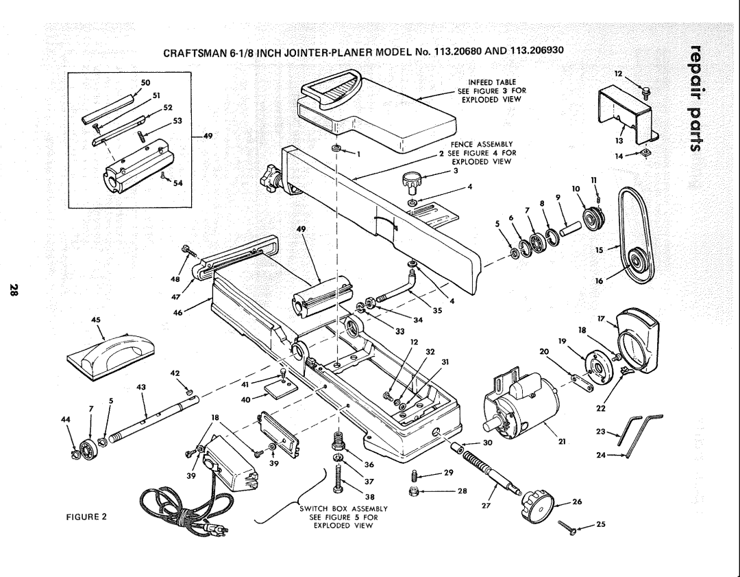 Sears 113.206930, 113.20680 manual I0 oo, Rswitch, Box, See for Exploded View 