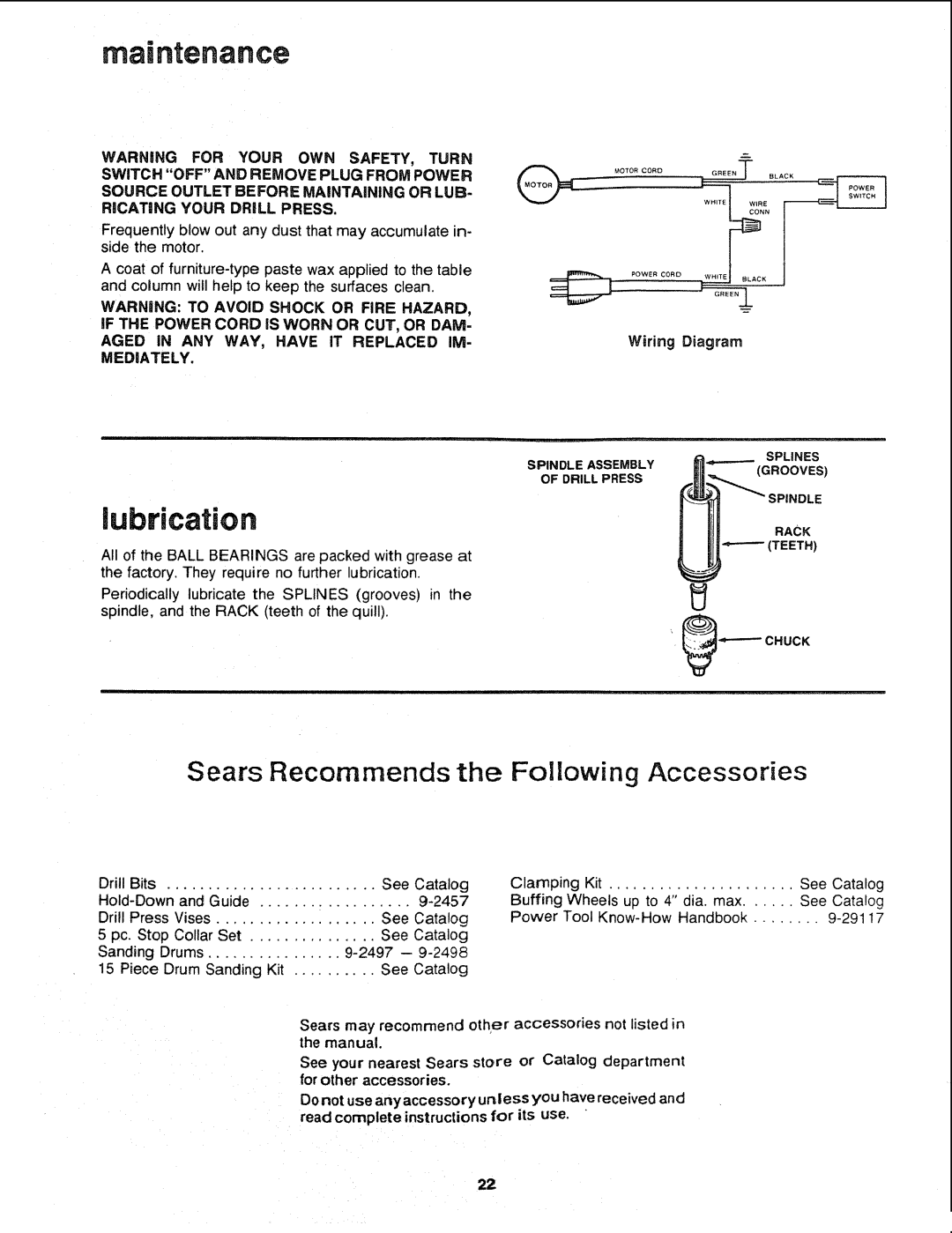 Sears 113.21308 manual Aged iN ANY WAY, have IT Replaced IM, Mediately 