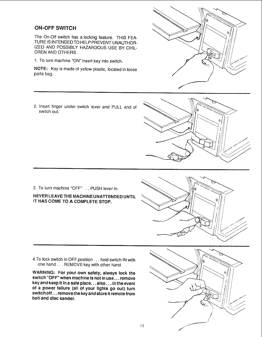 Sears 113.22643 manual ON-OFF Switch 