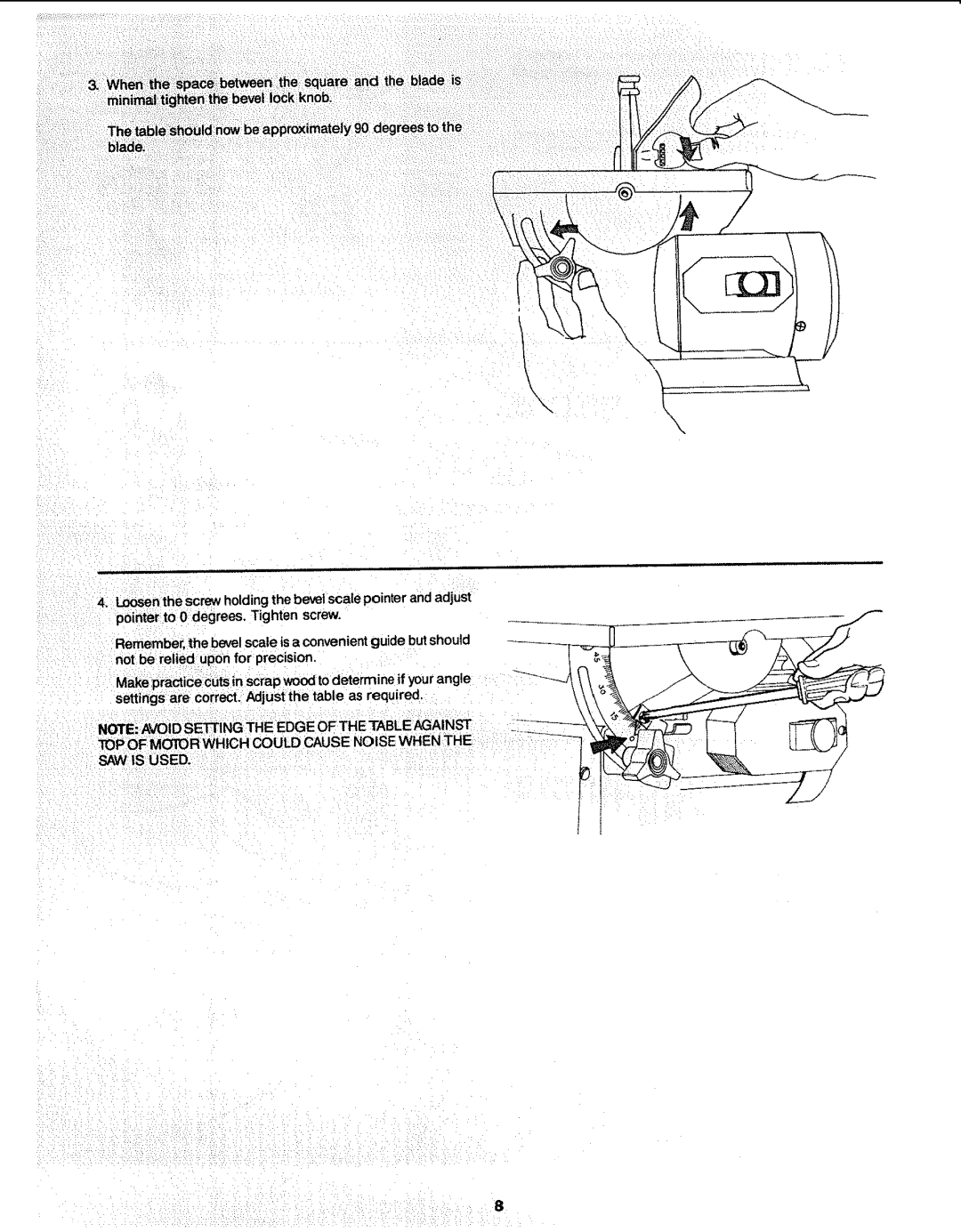 Sears 113.23611 manual TOP of Motorwhich could Cause Noise When 3HE 