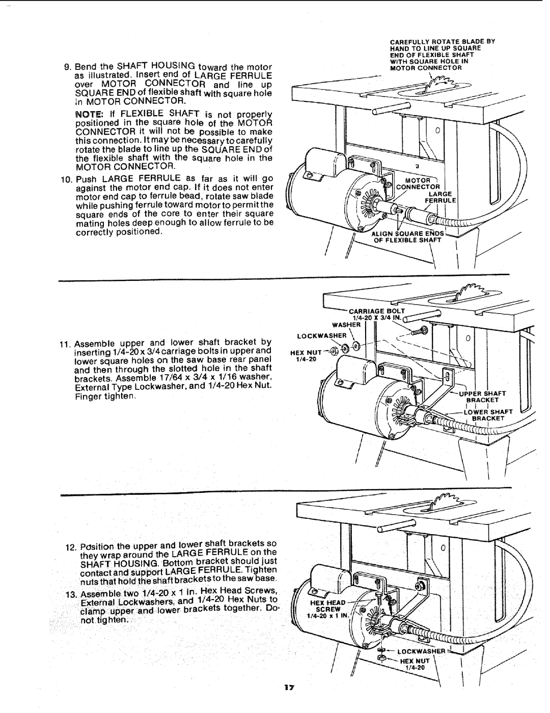 Sears 113.241591 owner manual Motor Connector 