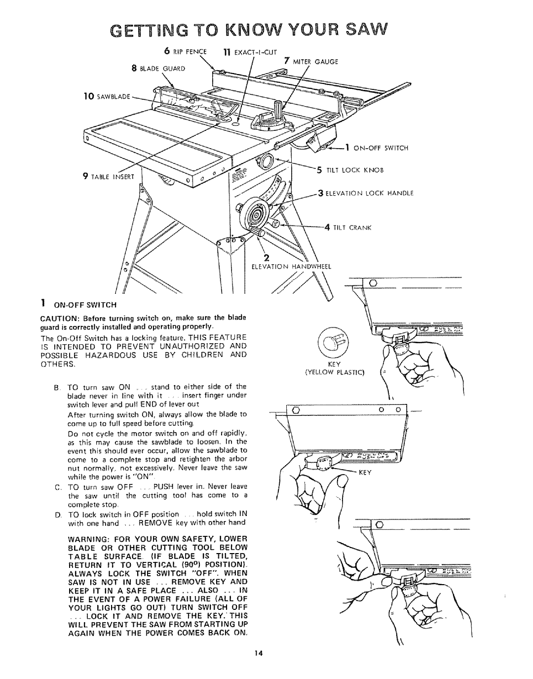 Sears 113242502 owner manual Is on 