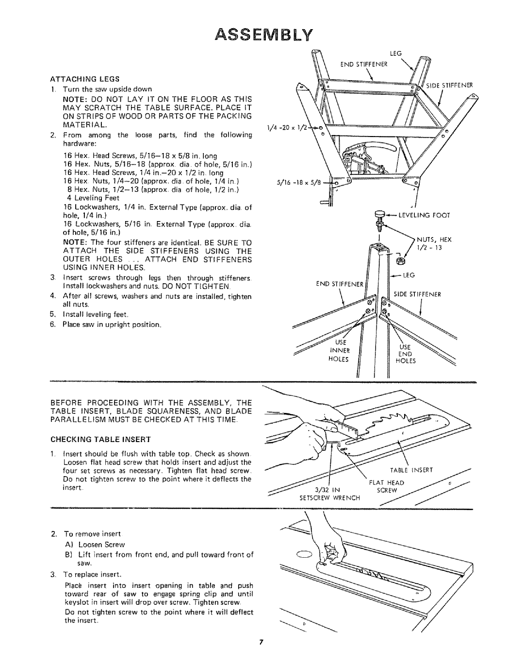 Sears 113242502 owner manual In. long, Install 