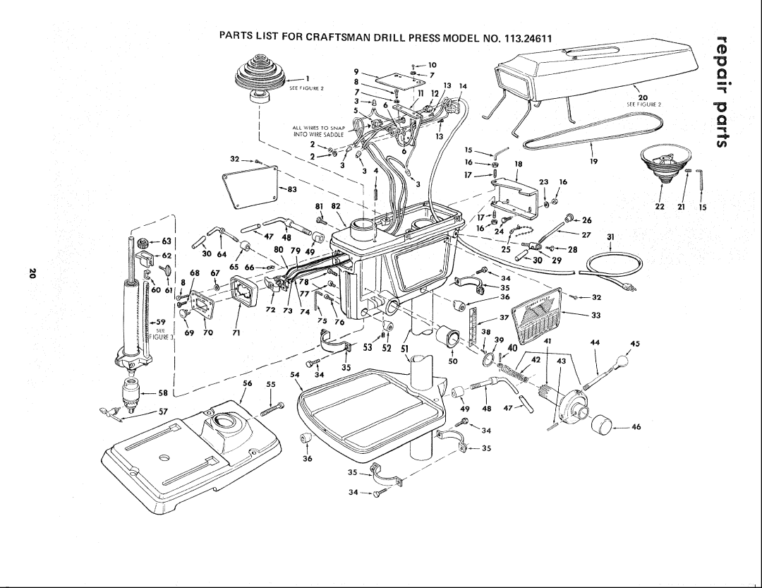 Sears 113.24611 manual Tio, 22 21 