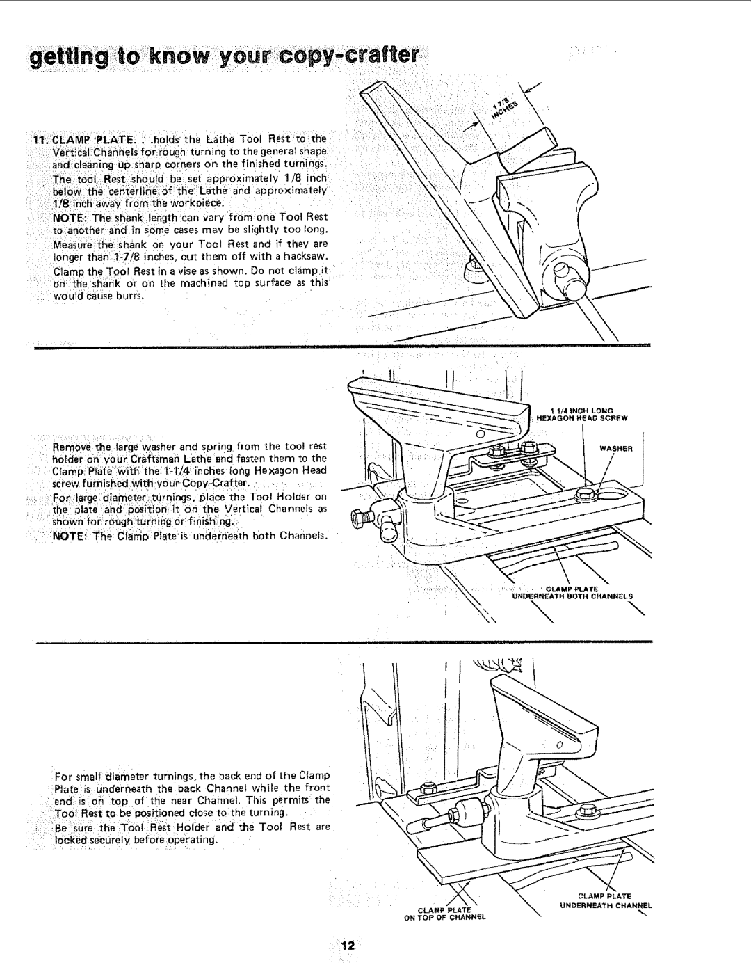 Sears 113.24907 manual Underneath Both Channels 